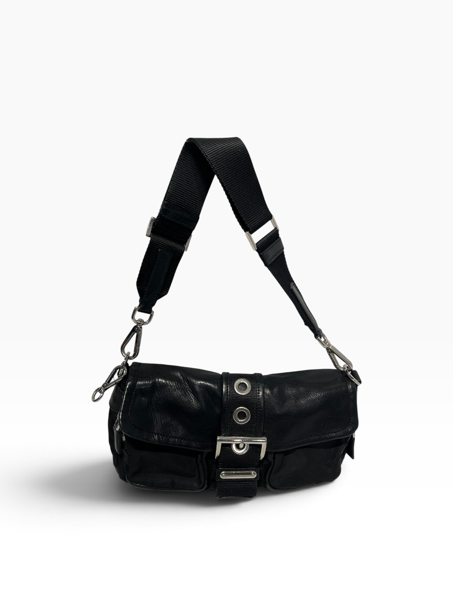 PRADA/Hand Bag/Nylon/BLK/Tessuto Nylon shoulder bag view 1