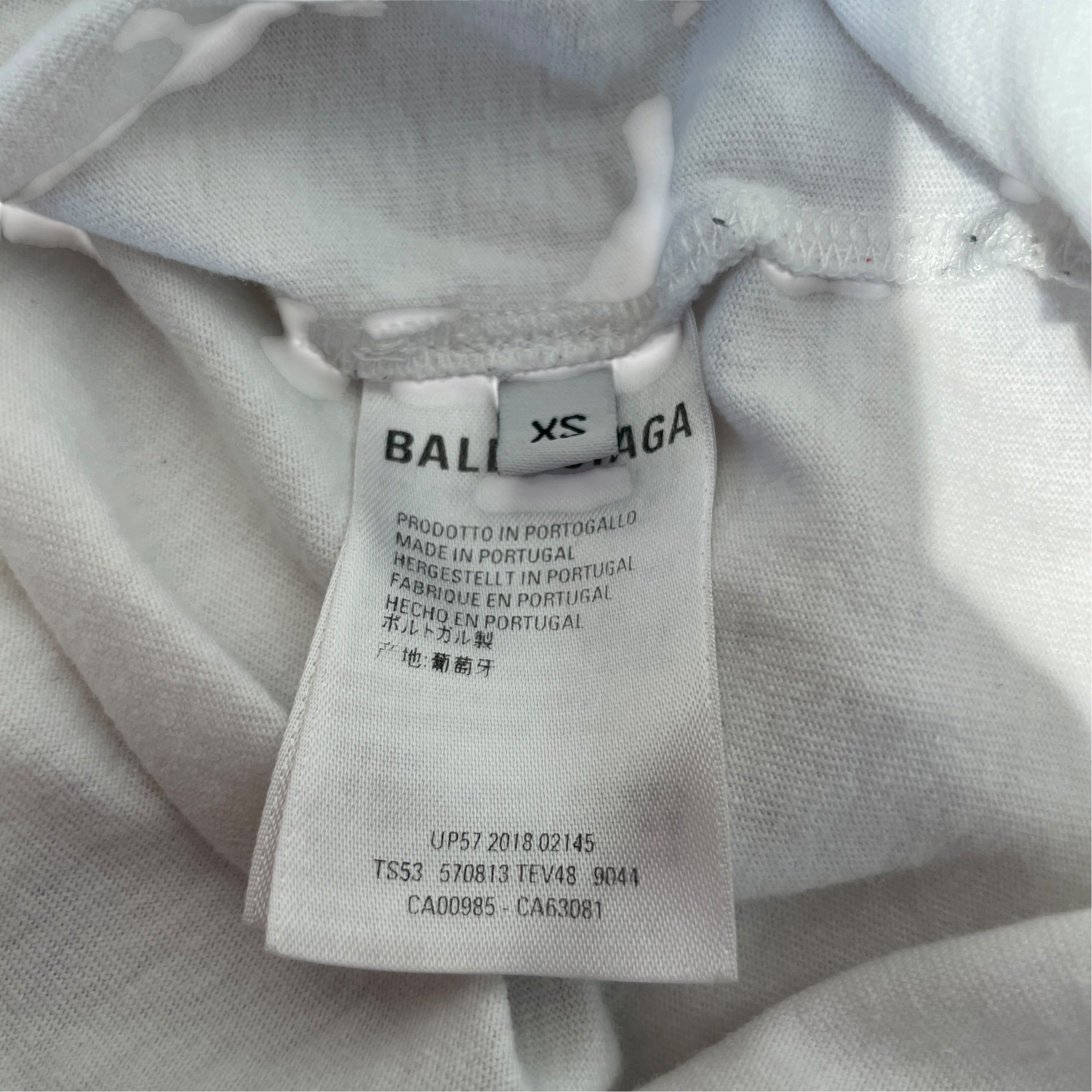 BALENCIAGA/T-Shirt/XS/Cotton/WHT/BB Logo Drink view 5