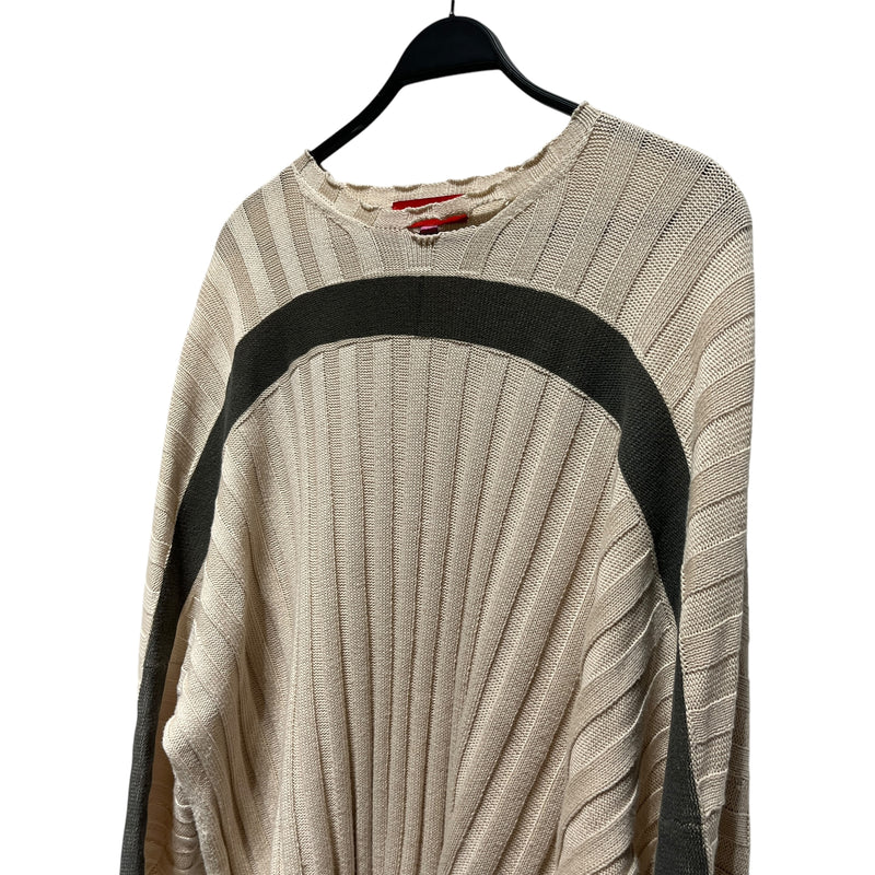 ECKHAUS LATTA/Sweater/L/Cotton/CRM/ACCORDIAN SWEATER