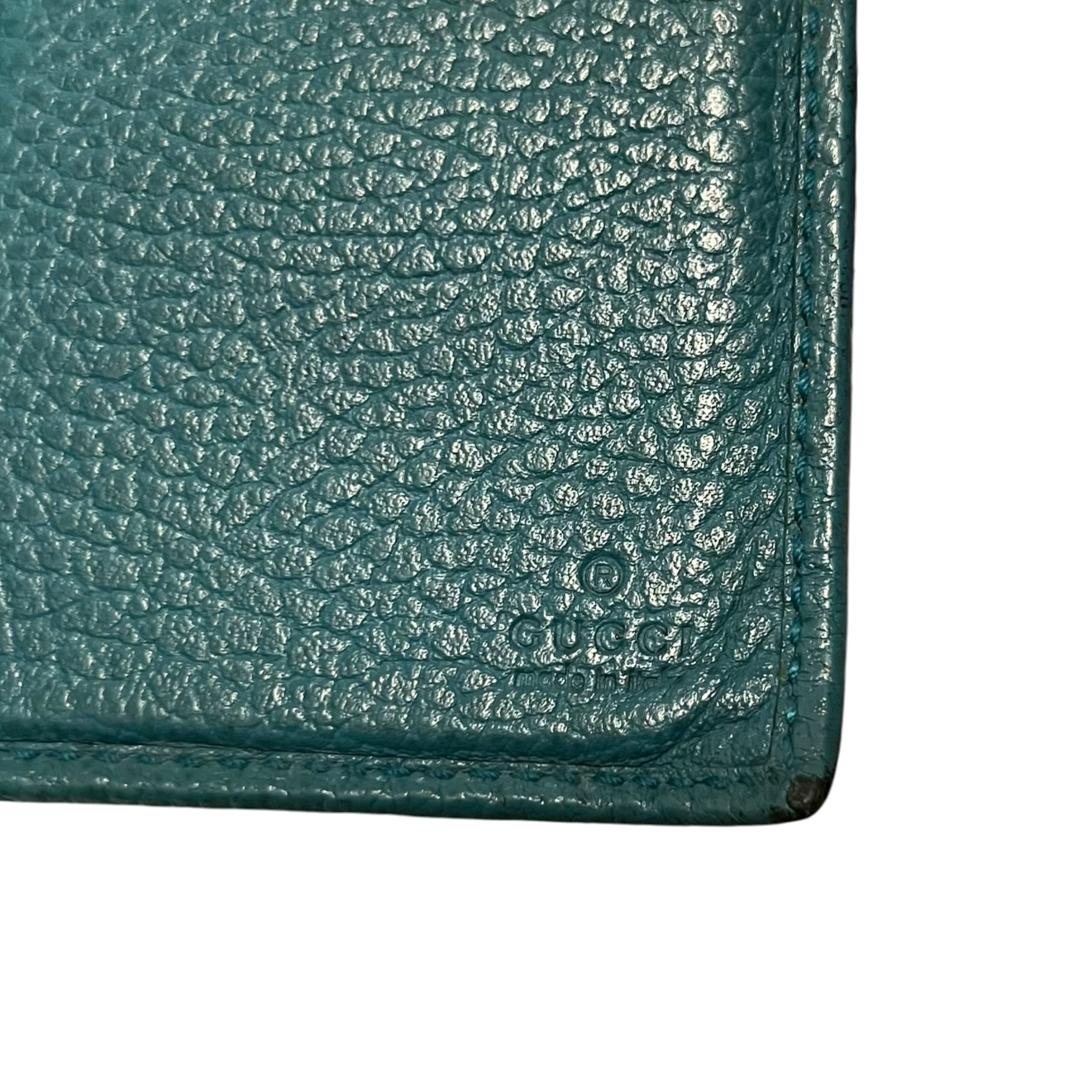 GUCCI/Long Wallet/Leather/BLU/L's/vintage turquoise continental view 6