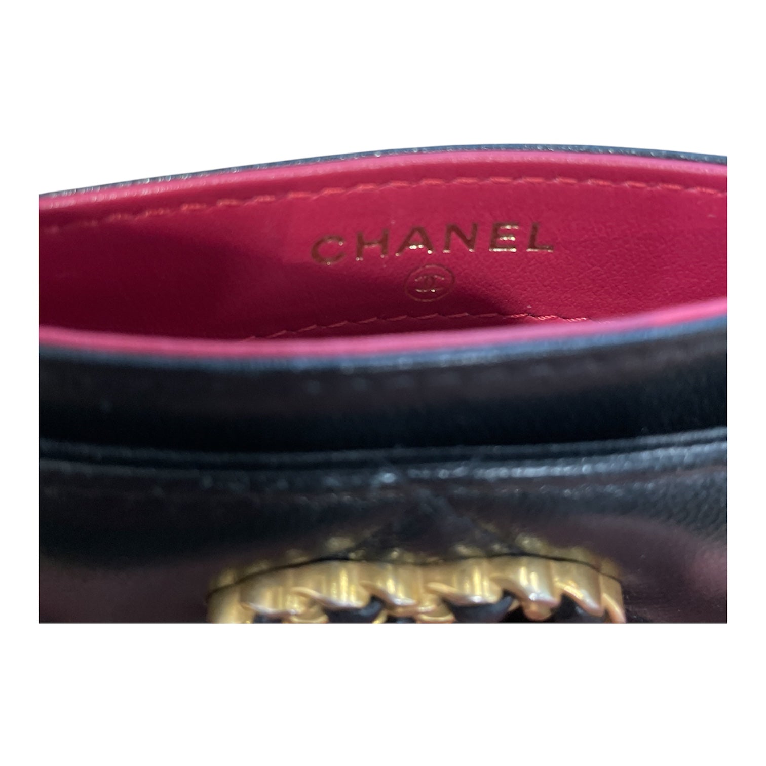 CHANEL/Wallet/Leather/BLK/CHANEL 19 CARD HOLDER view 3