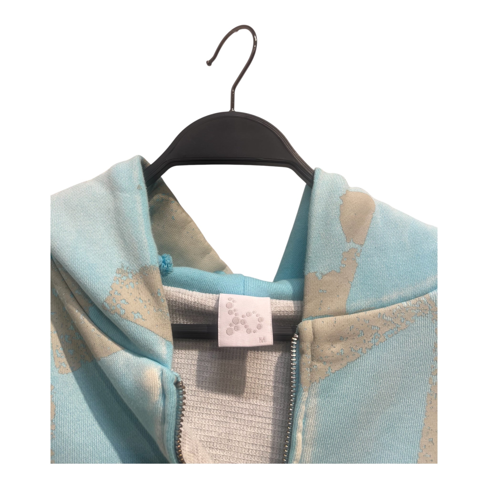 BAD SON/Zip Up Hoodie/25/All Over Print/Cotton/BLU/gry plaid/stars view 3
