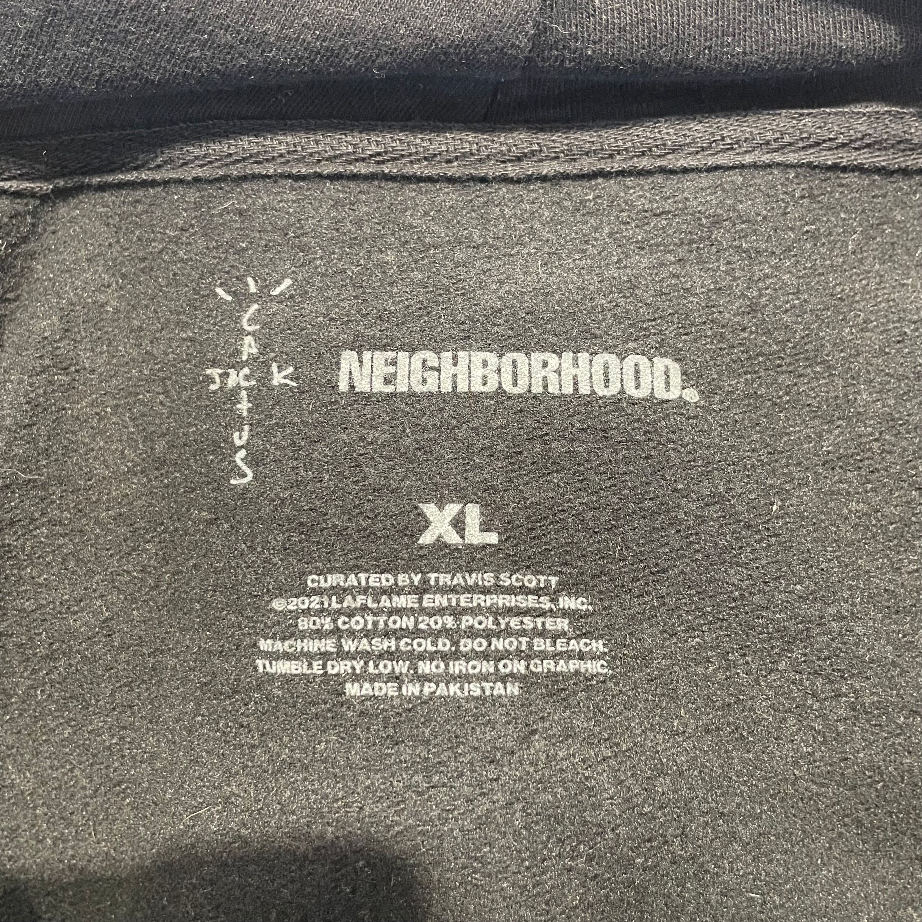 CACTUS JACK/NEIGHBORHOOD/Zip Up Hoodie/XL/Cotton/BLK/carousel embroidered view 3