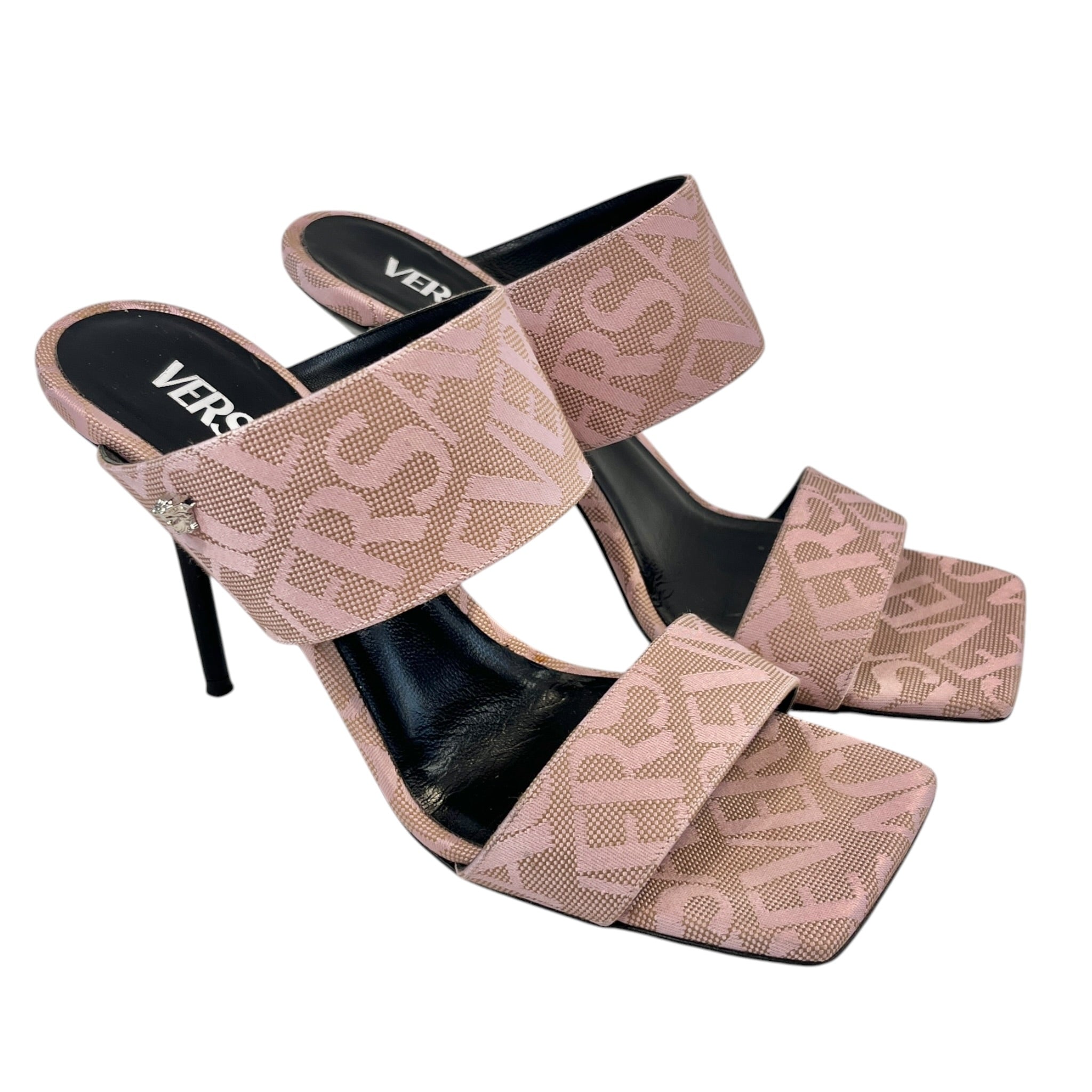 VERSACE/Heels/EU 39/Border/Nylon/PNK/Versace Heels view 1