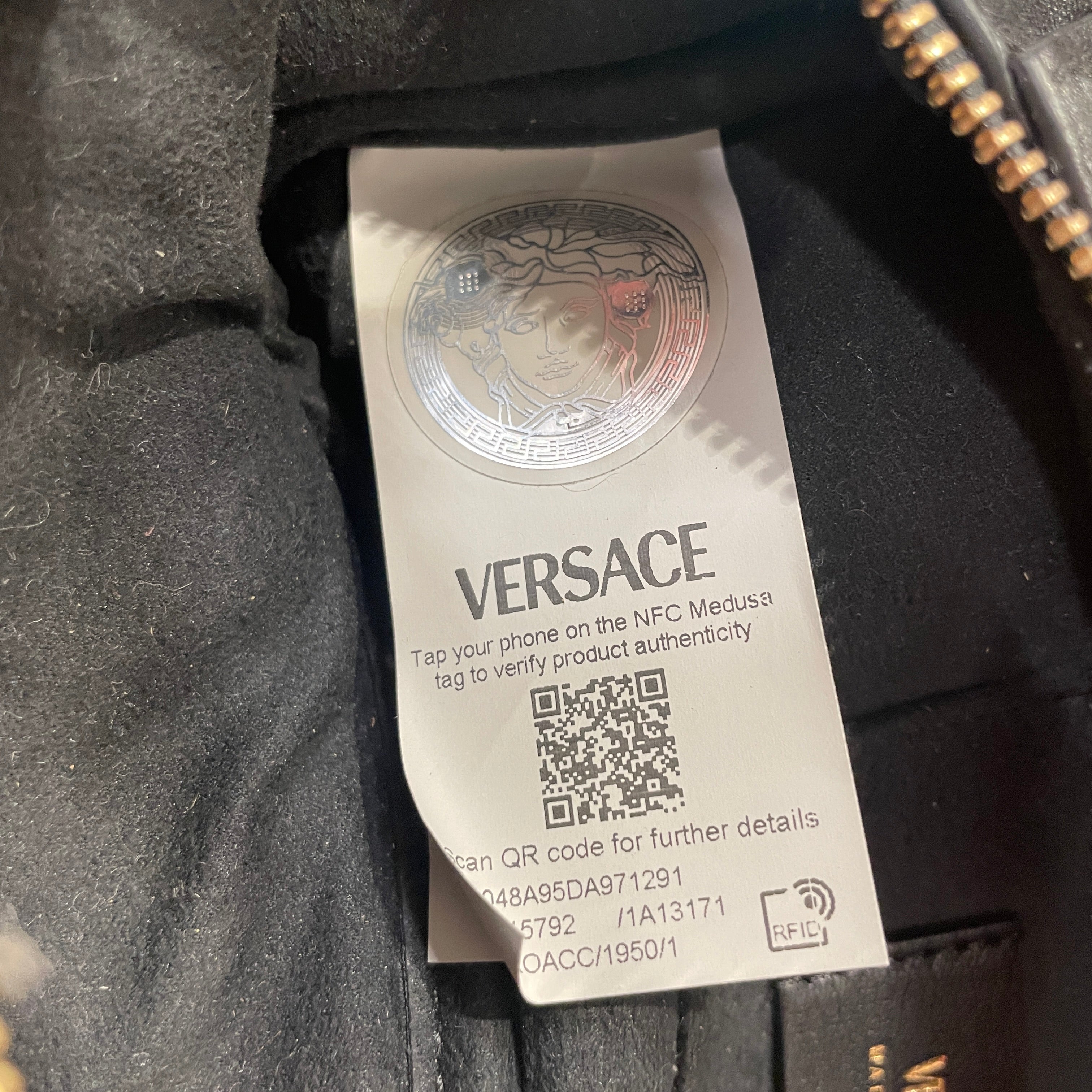 VERSACE/Hand Bag/Leather/BLK/BAGETTE BAG GOLD HARDWARE view 8