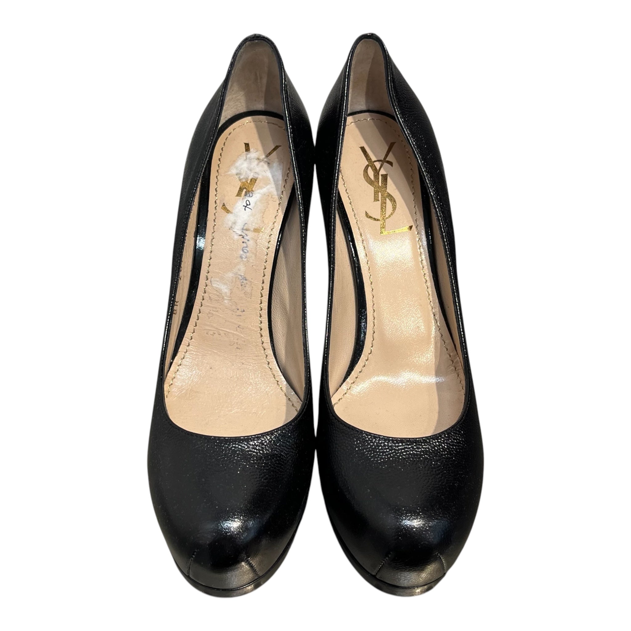 YVES SAINT LAURENT rive gauche/Heels/EU 37/Leather/BLK/caviar pumps view 5