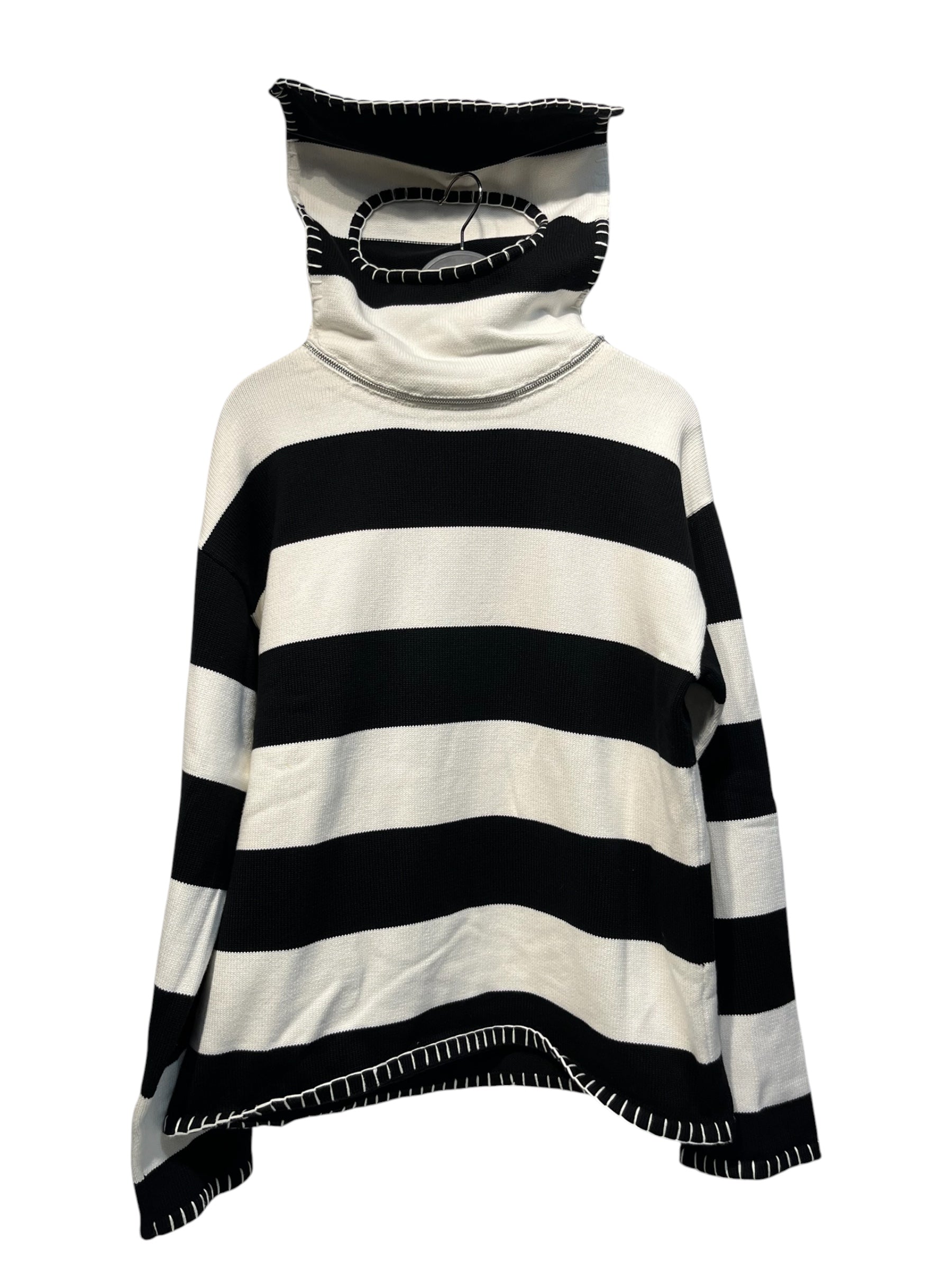 CHARLES JEFFREY LOVERBOY/Heavy Sweater/XL/Stripe/Cotton/WHT/ view 1