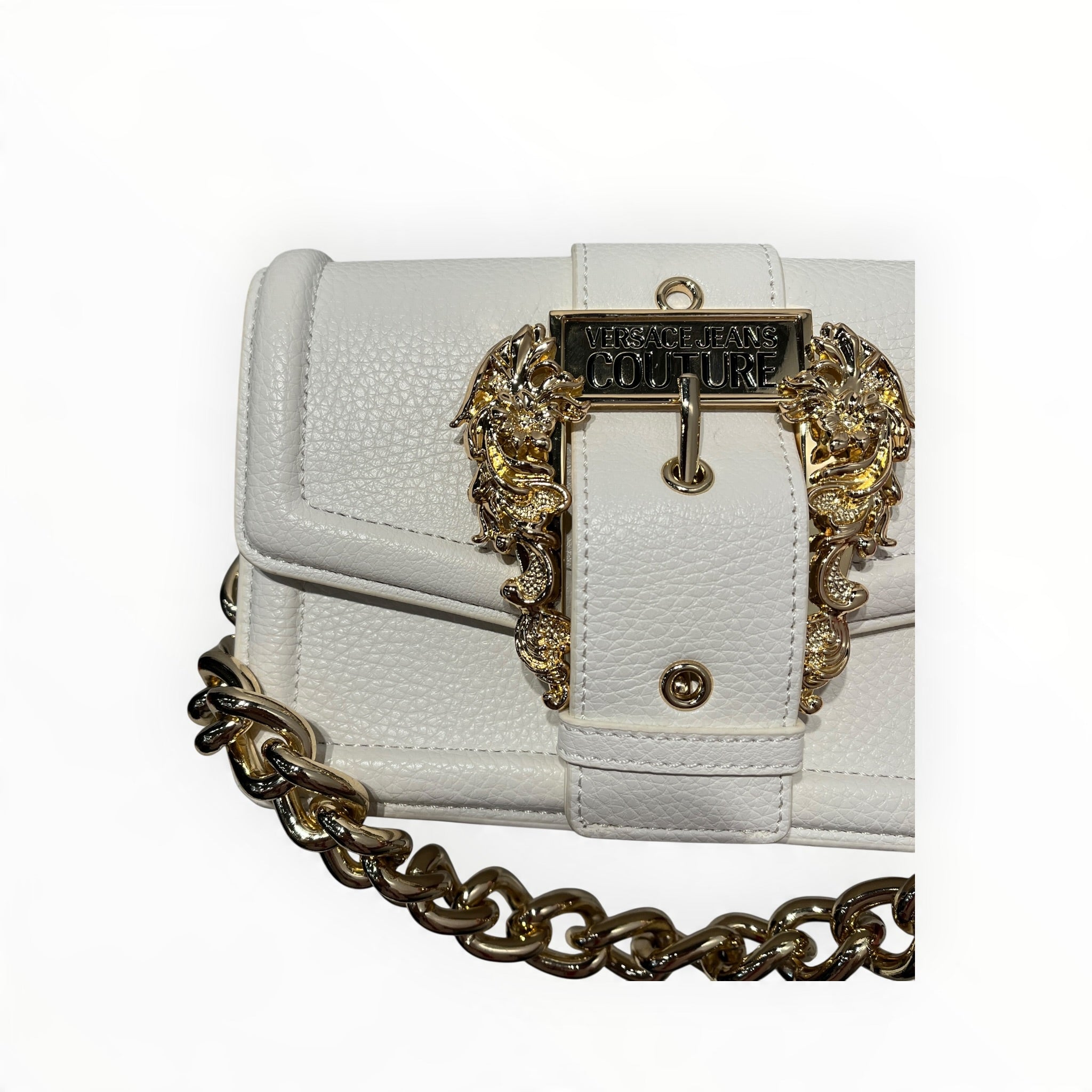 VERSACE JEANS COUTURE/Hand Bag/Leather/WHT/GOLD BUCKLE view 5