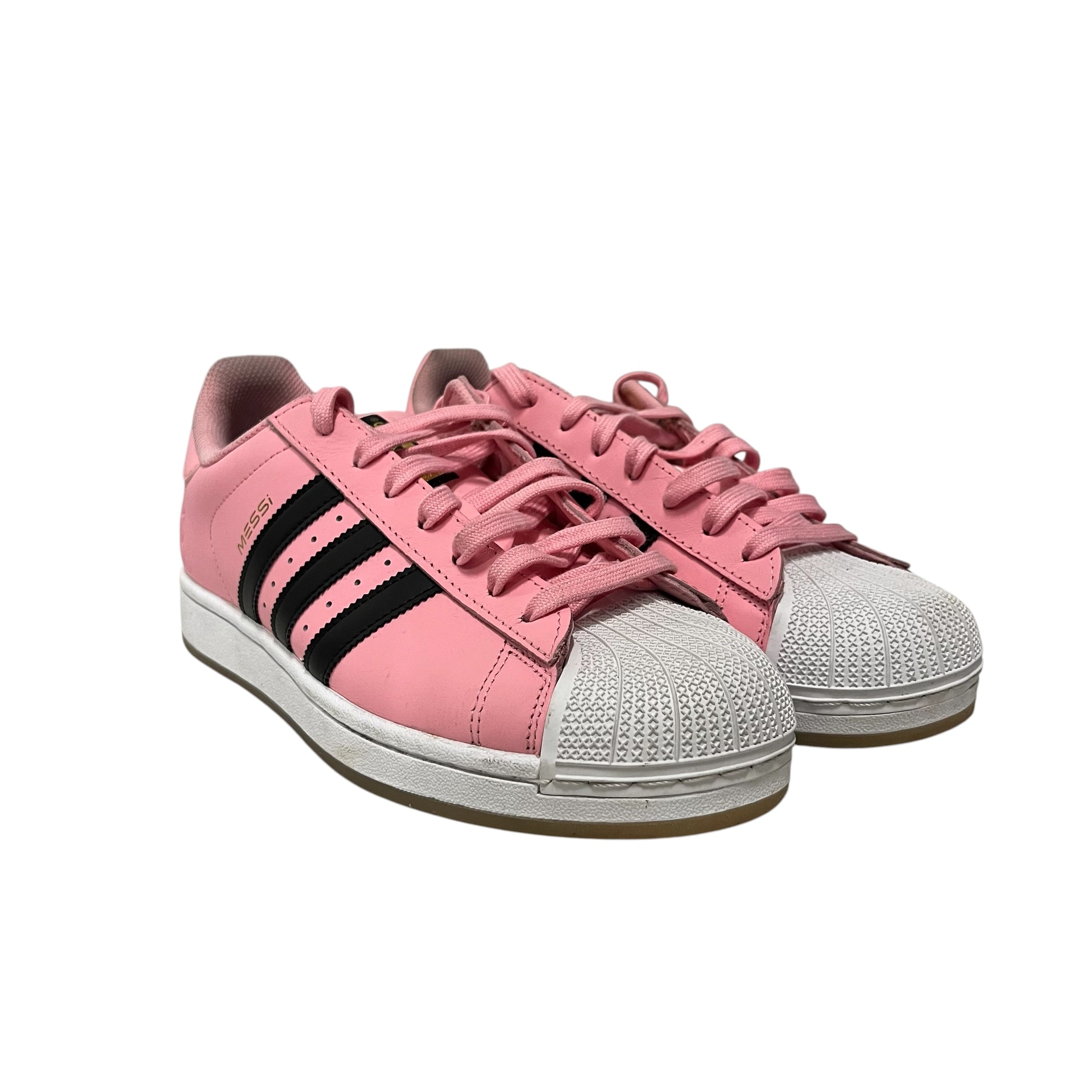 adidas/Low-Sneakers/US 9/Leather/PNK/messi superstar view 1