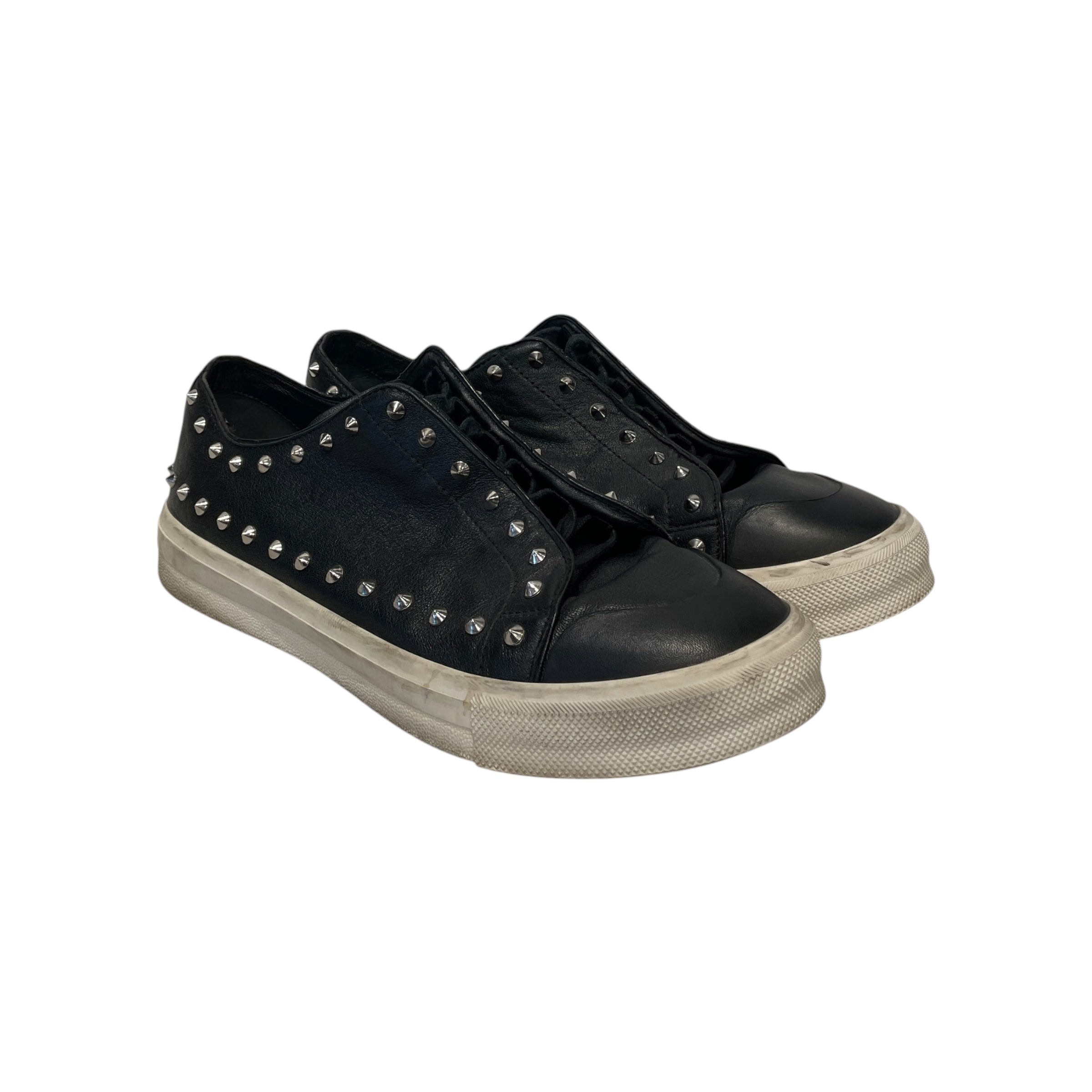 Alexander McQueen/Low-Sneakers/EU 43.5/Leather/BLK/STUDDED/RICK view 1