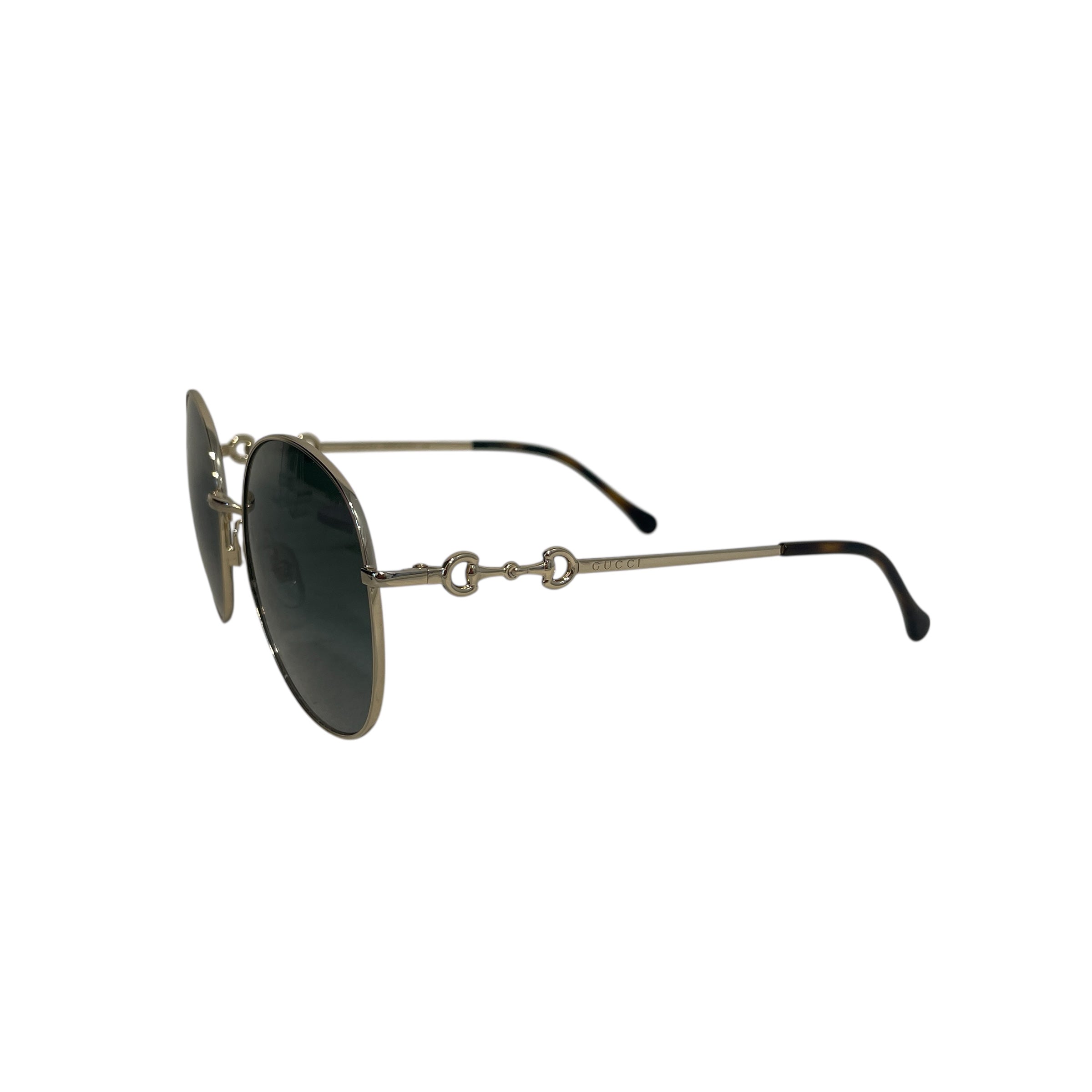 GUCCI/Sunglasses/Plastic/GLD/Round/GG0881SA Gradient Gray Glasses view 2
