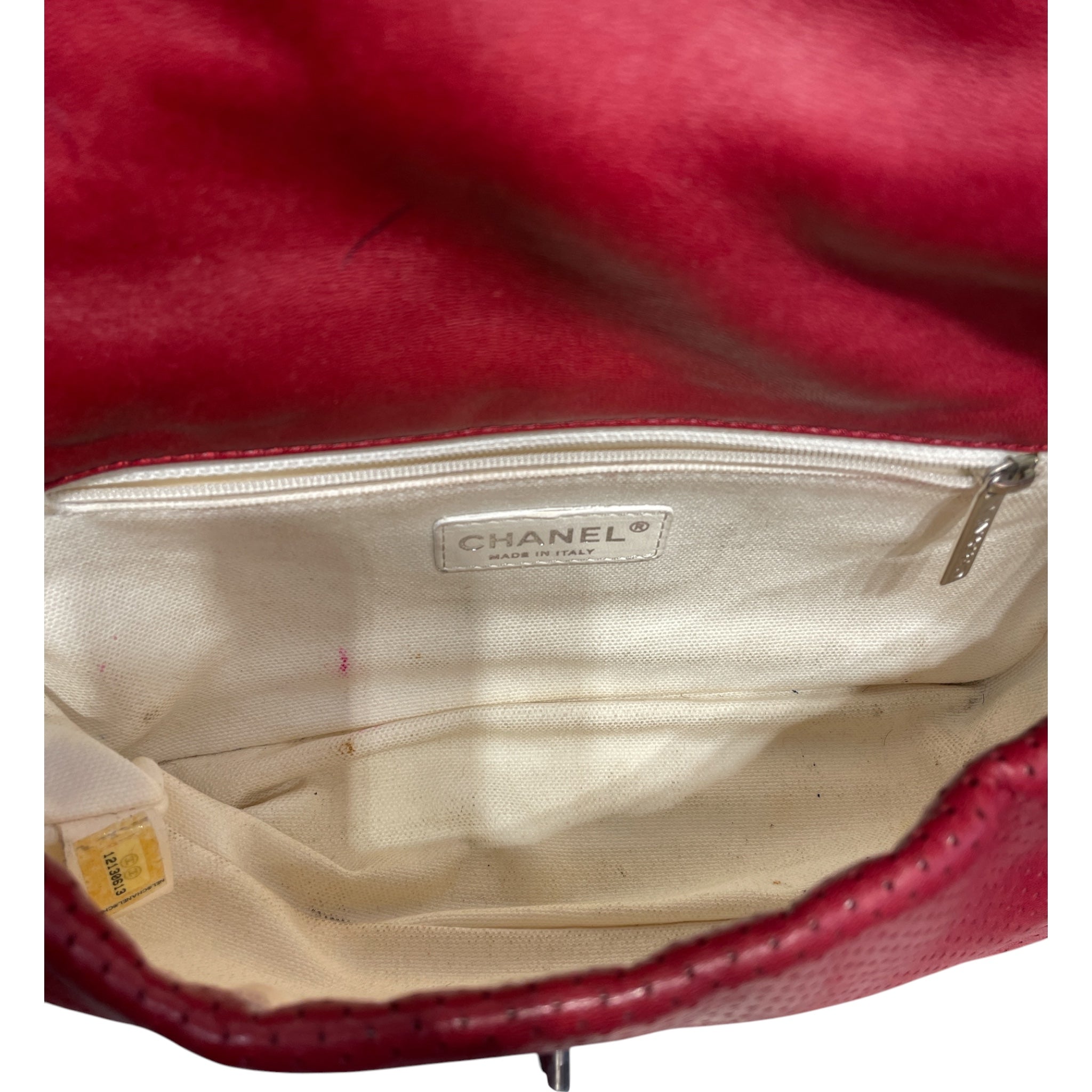 CHANEL/Bag/RED/PERFORATED LEATHER FLAP BAG view 6