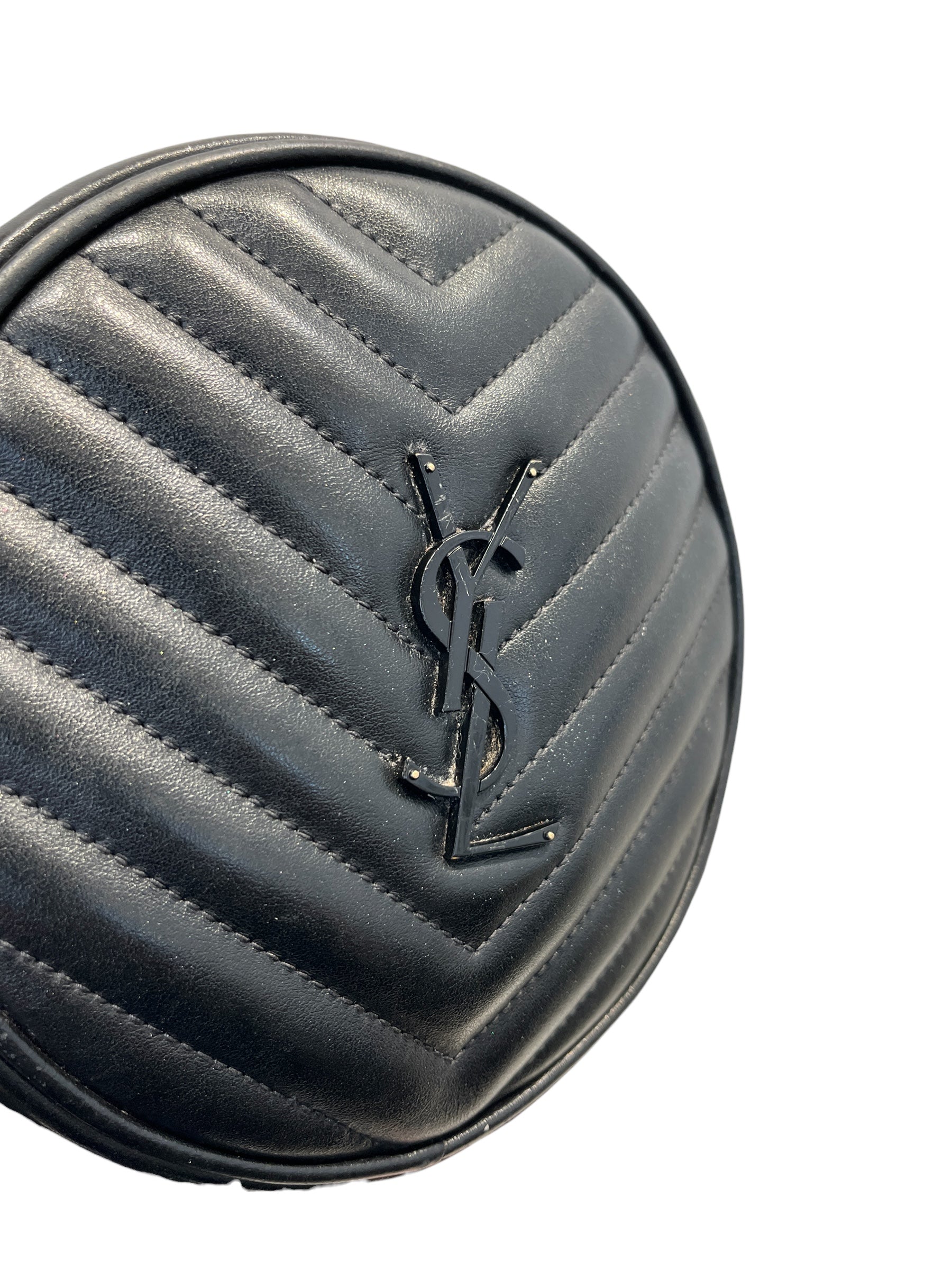 SAINT LAURENT/Cross Body Bag/Leather/BLK/CHEVRONQUILTEDLEATHER view 4