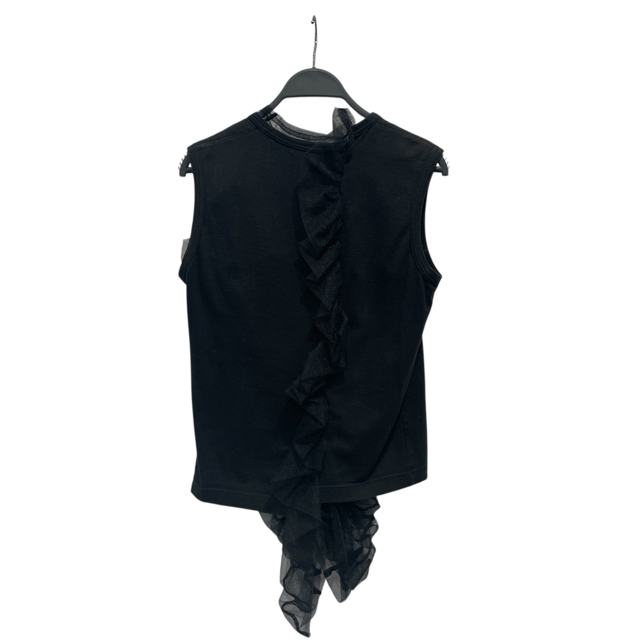 COMME des GARCONS/T-Shirt/M/Cotton/BLK/2007 BLACK TOP W TULLE DETAILS view 2