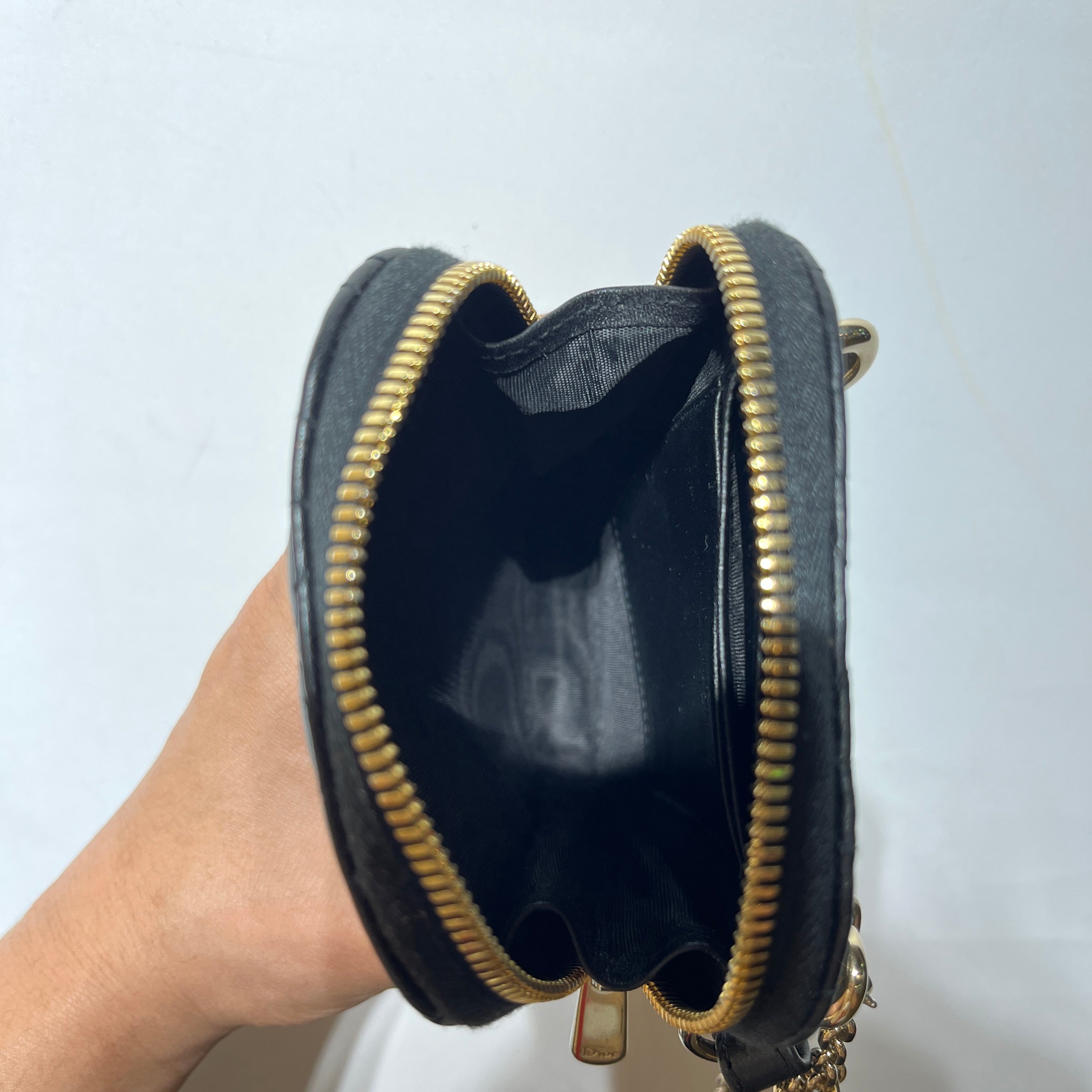 Christian Dior/Cross Body Bag/Leather/BLK/MINI CROSSBODY view 7