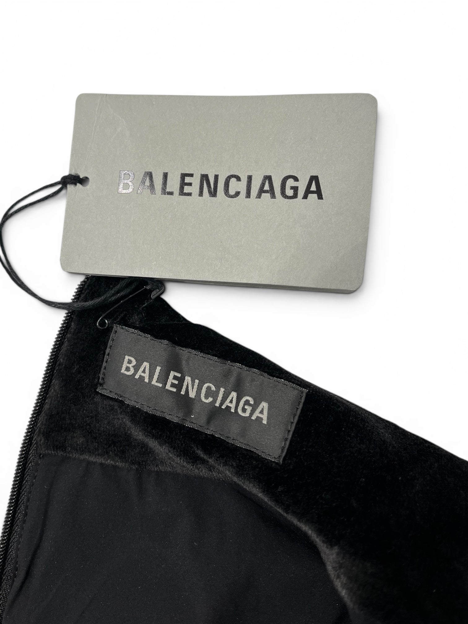 BALENCIAGA/Dress/42/Velour/BLK/FLUID VELVET JERSEY DRESS NWT view 3