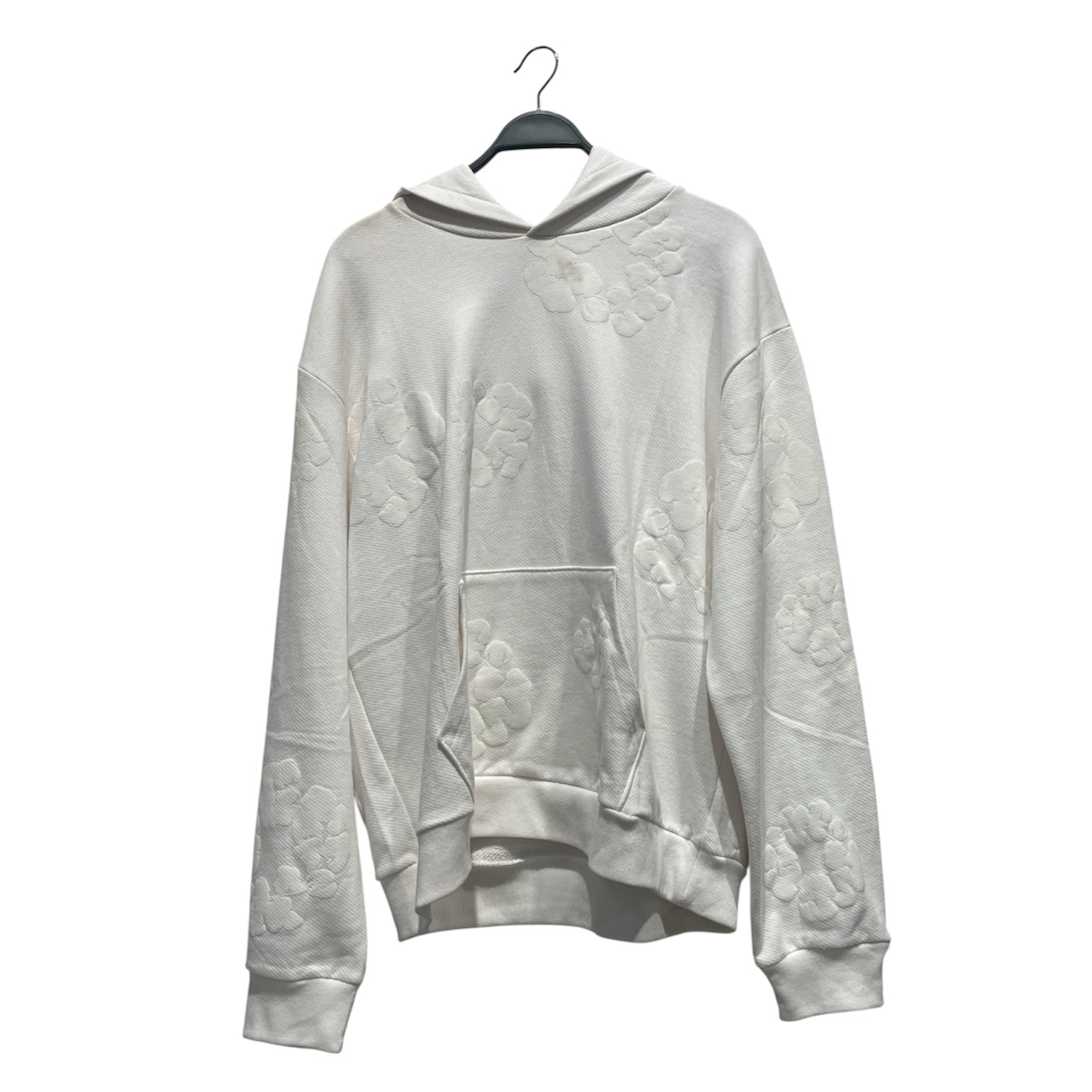 DENIM TEARS/Hoodie/XL/Cotton/WHT/WHITE FLORAL AOP view 1