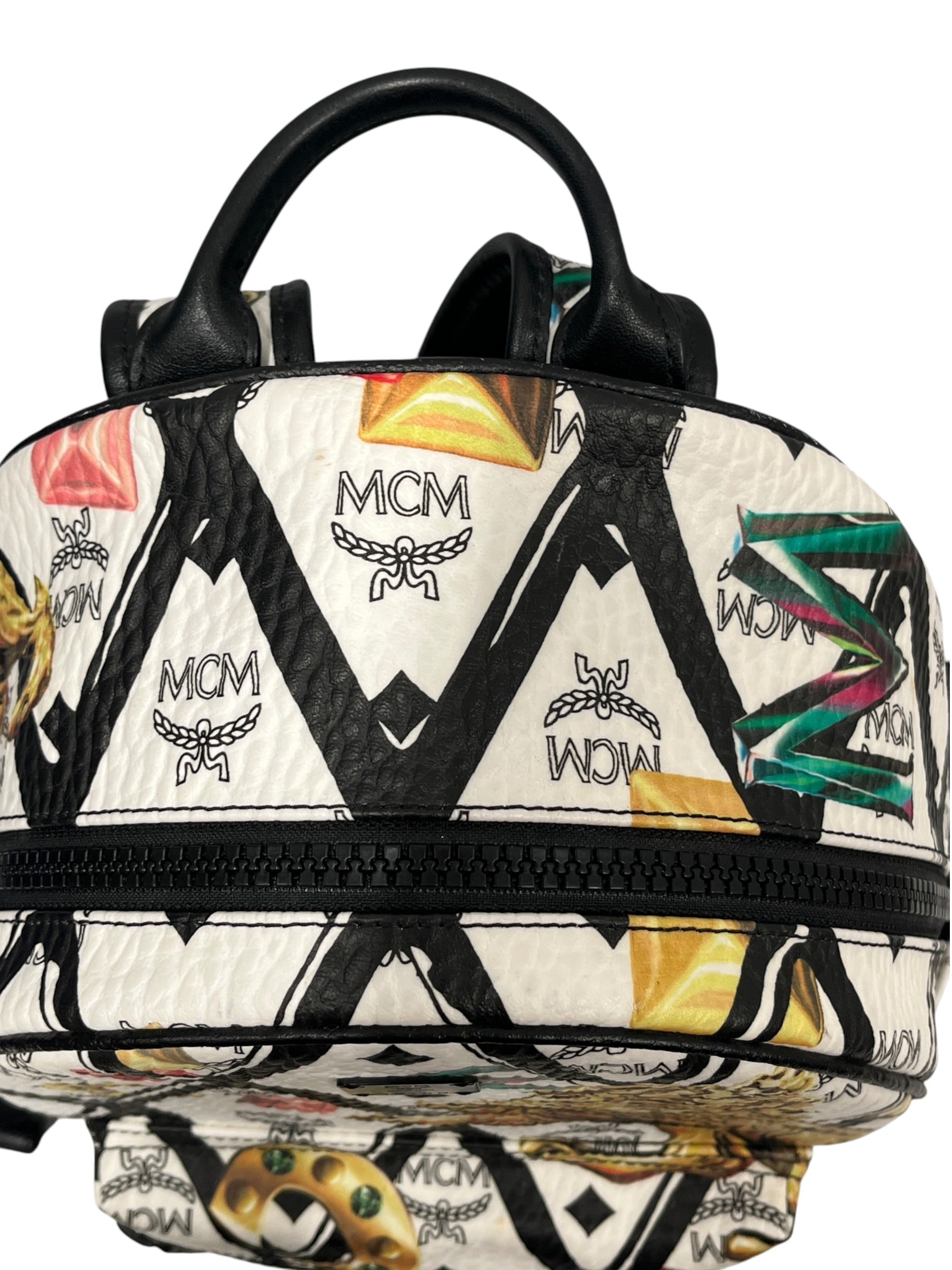 MCM/Backpack/All Over Print/Leather/WHT/ view 13