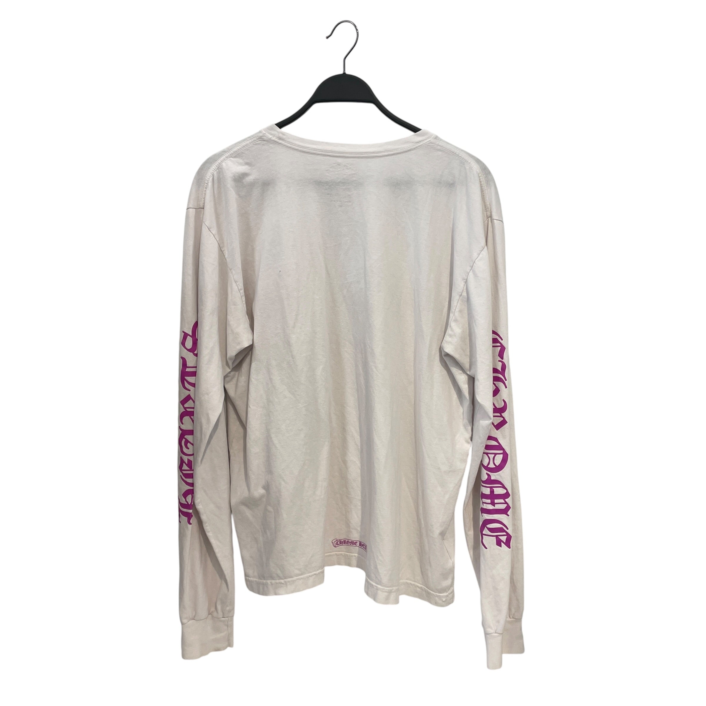 CHROME HEARTS/LS T-Shirt/XL/Cotton/WHT/WHITE LS/PURPLE PRINT view 2