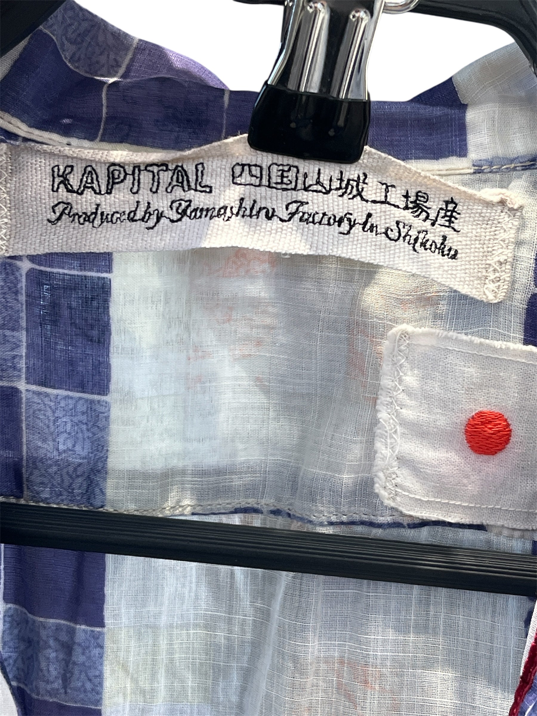 KAPITAL/Flannel Shirt/S/MLT/All Over Print/PATCH PRINT LINEN BUTTON UP view 4