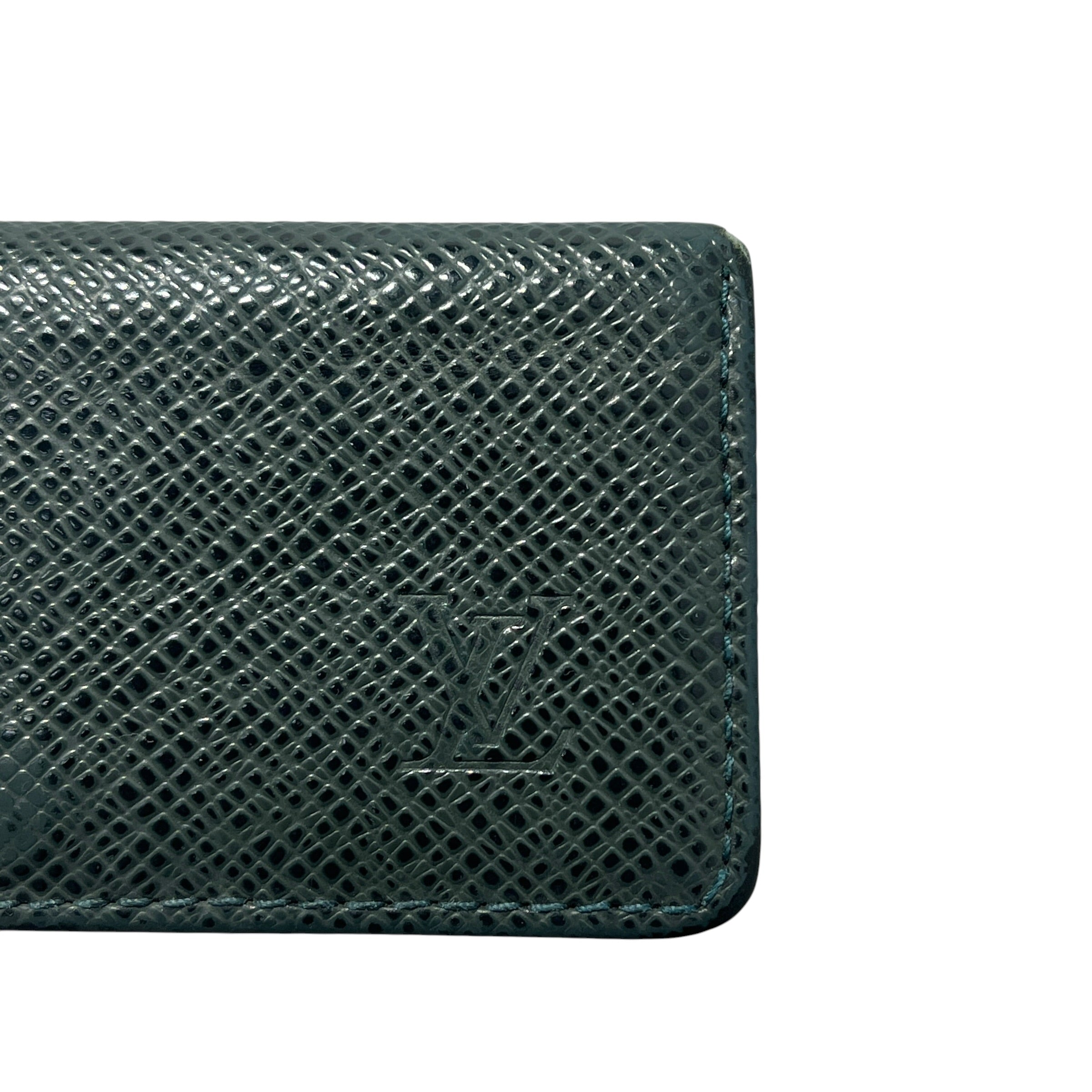 LOUIS VUITTON/Key Holder/Leather/GRN/taiga button key case view 12