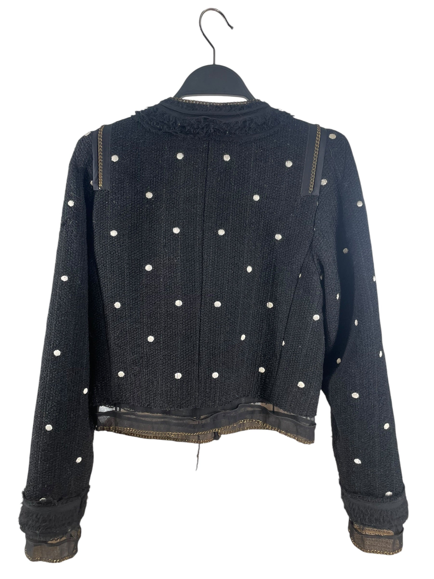 MARC JACOBS/Jacket/2/Wool/BLK/POLKA DOT GOLD CHAIN DETAILS view 2