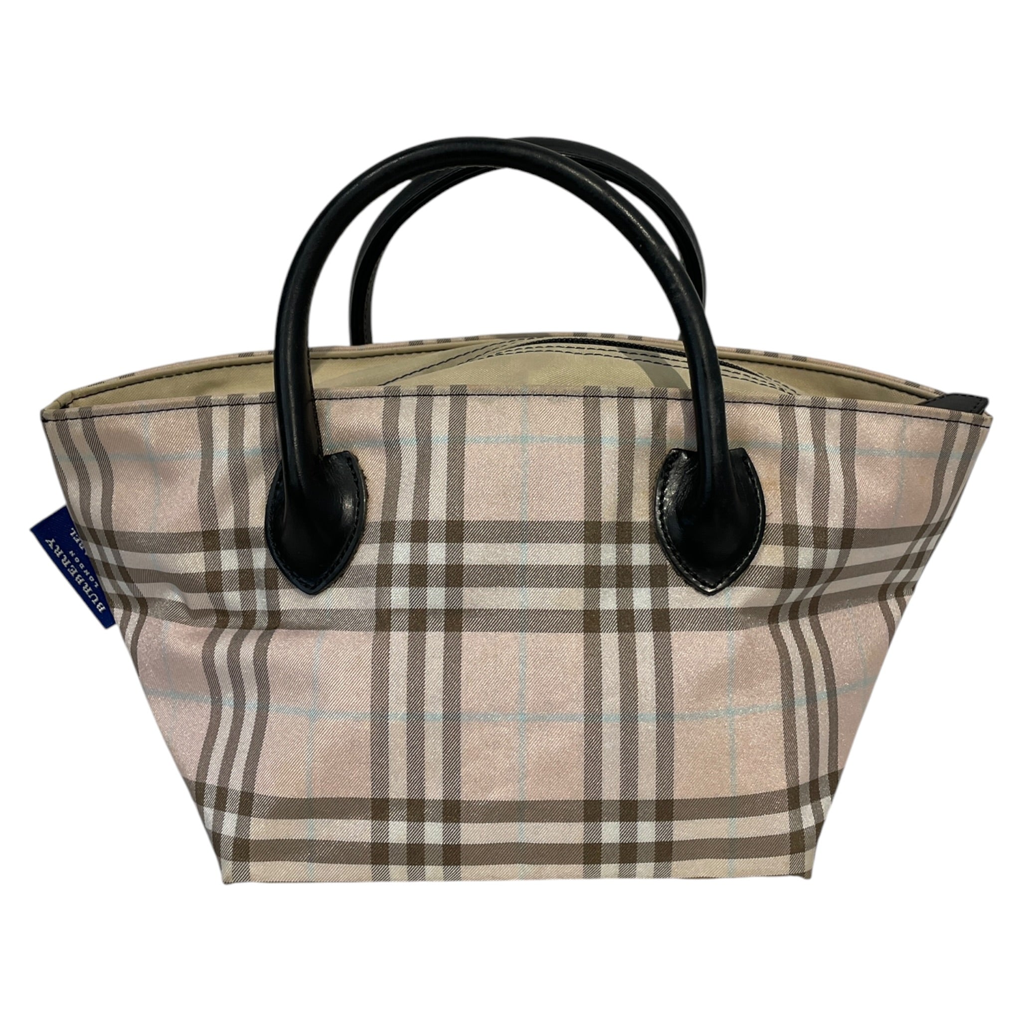 BURBERRY BLUE LABEL/Hand Bag/Plaid/Cotton/PNK/pnk,brwn,teal view 2