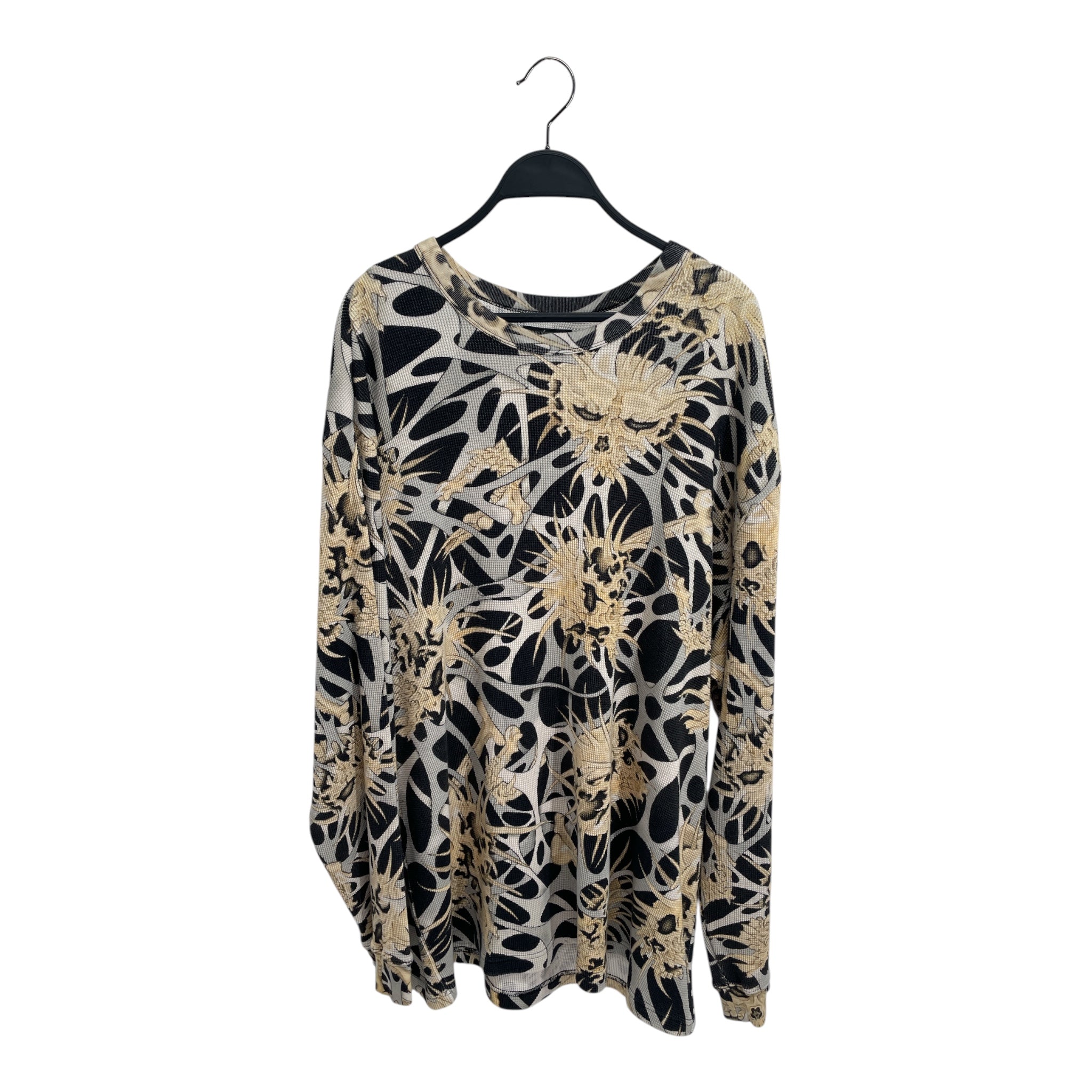 Supreme/YOHJI YAMAMOTO/LS T-Shirt/XXL/Cotton/BLK/All Over Print/WEB SKULL THERMAL view 1
