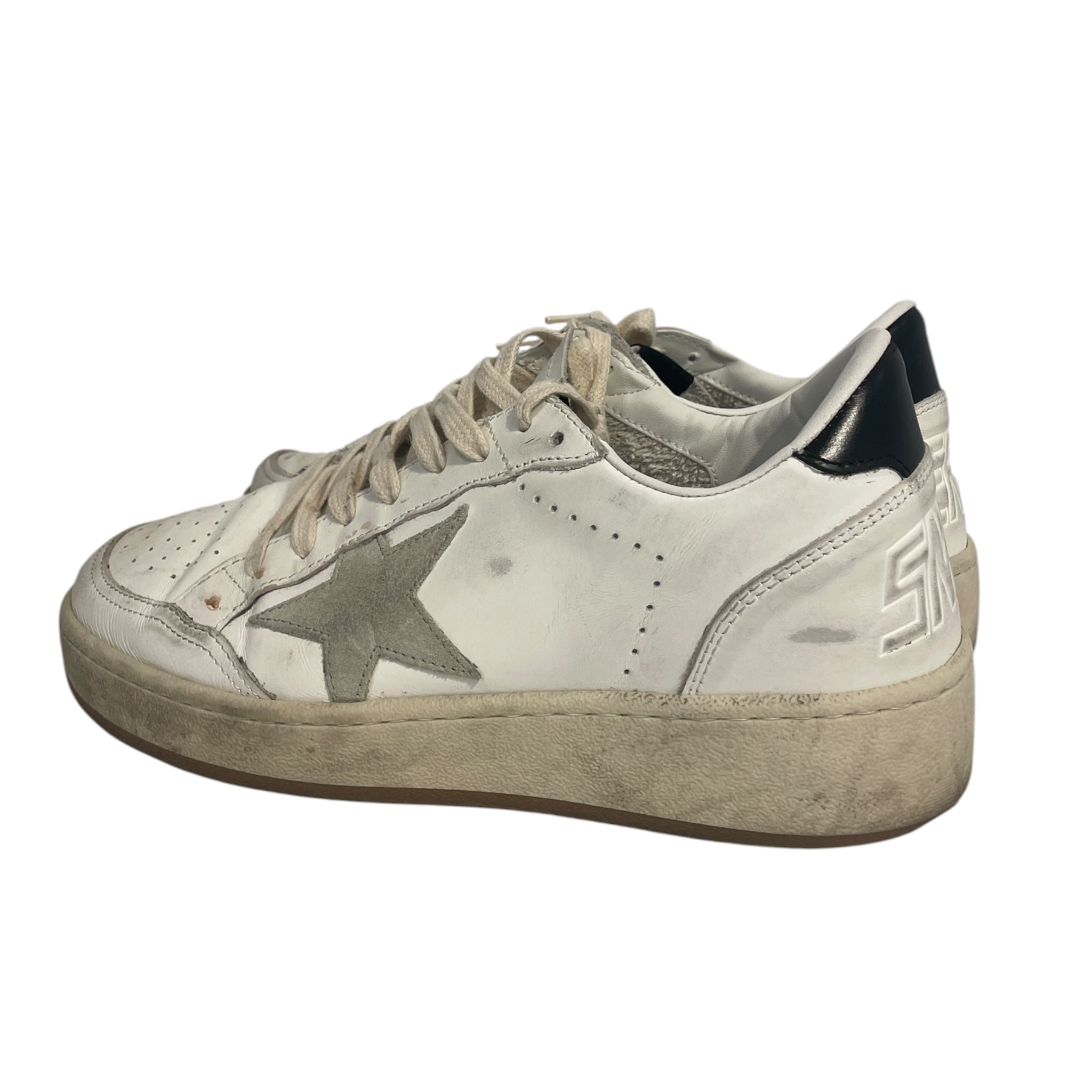 GOLDEN GOOSE/Low-Sneakers/US 9/Leather/WHT/grey star view 2