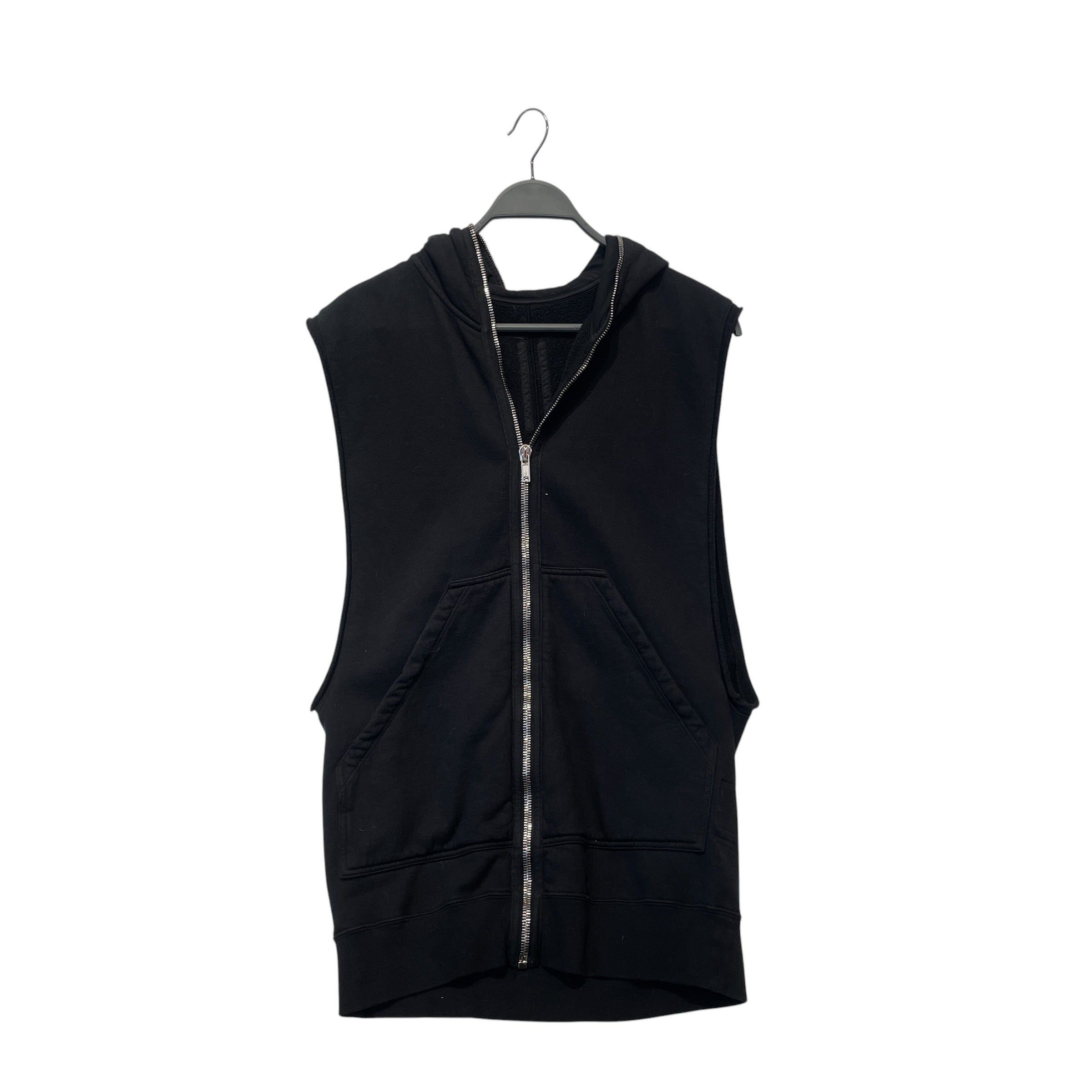 RICK OWENS DRKSHDW/Zip Up Hoodie/XS/Cotton/BLK/SLEEVELESS view 1