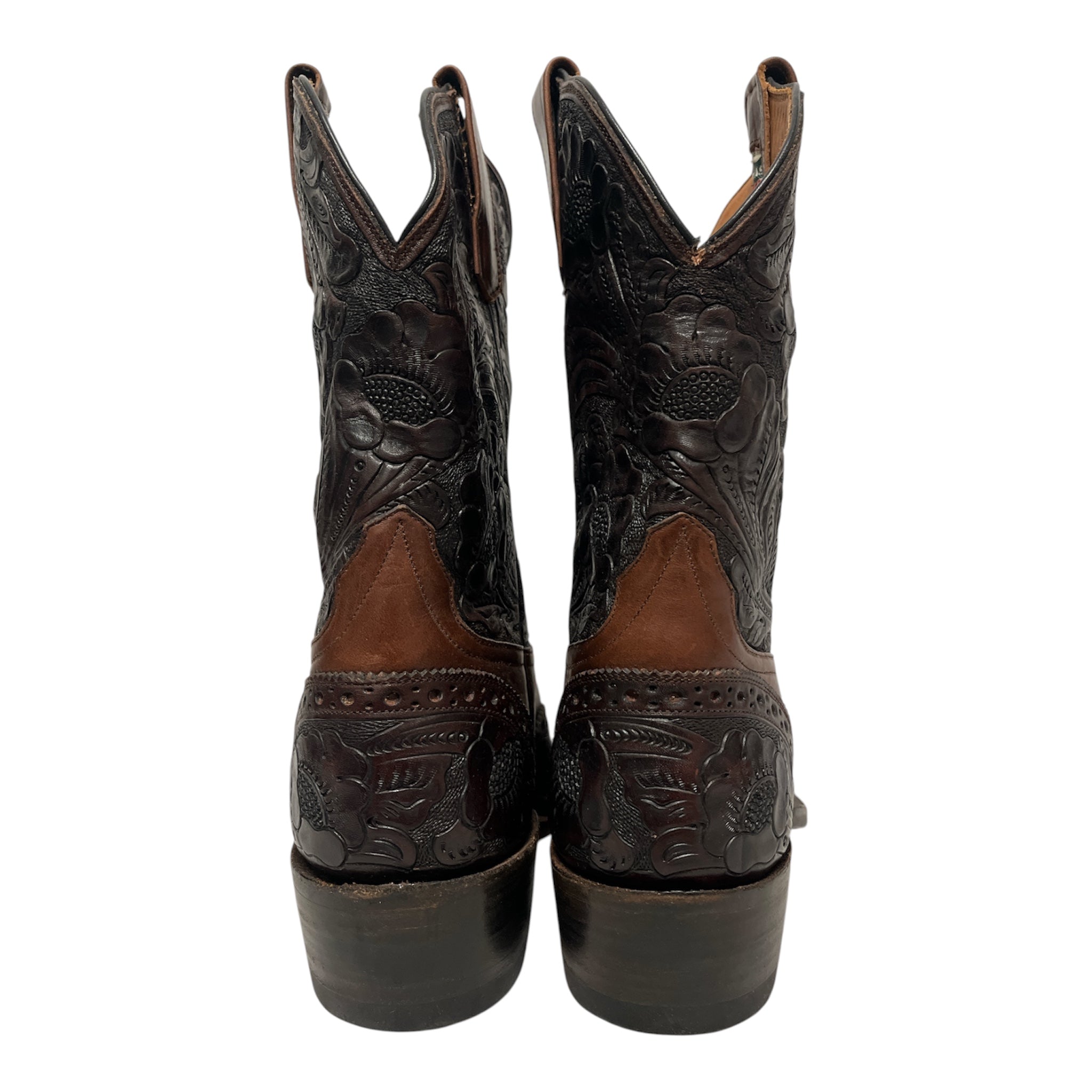 RRL/Cowboy Boots/US 9/Leather/BRW/HAND TOOLED WINGTIPS view 3