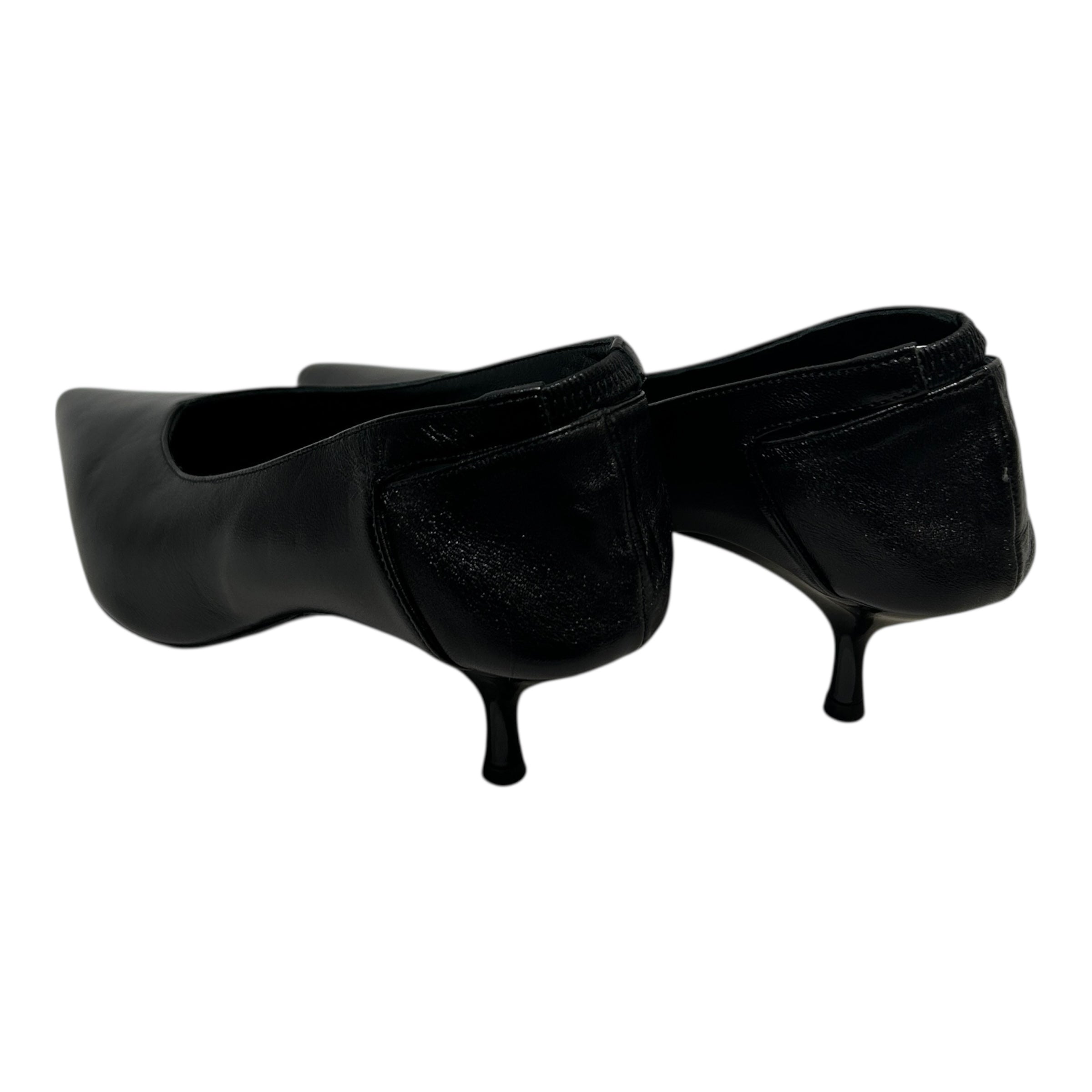 GIABORGHINI/Heels/EU 40/Leather/BLK/POINTED CLOSE TOED HEELS view 2