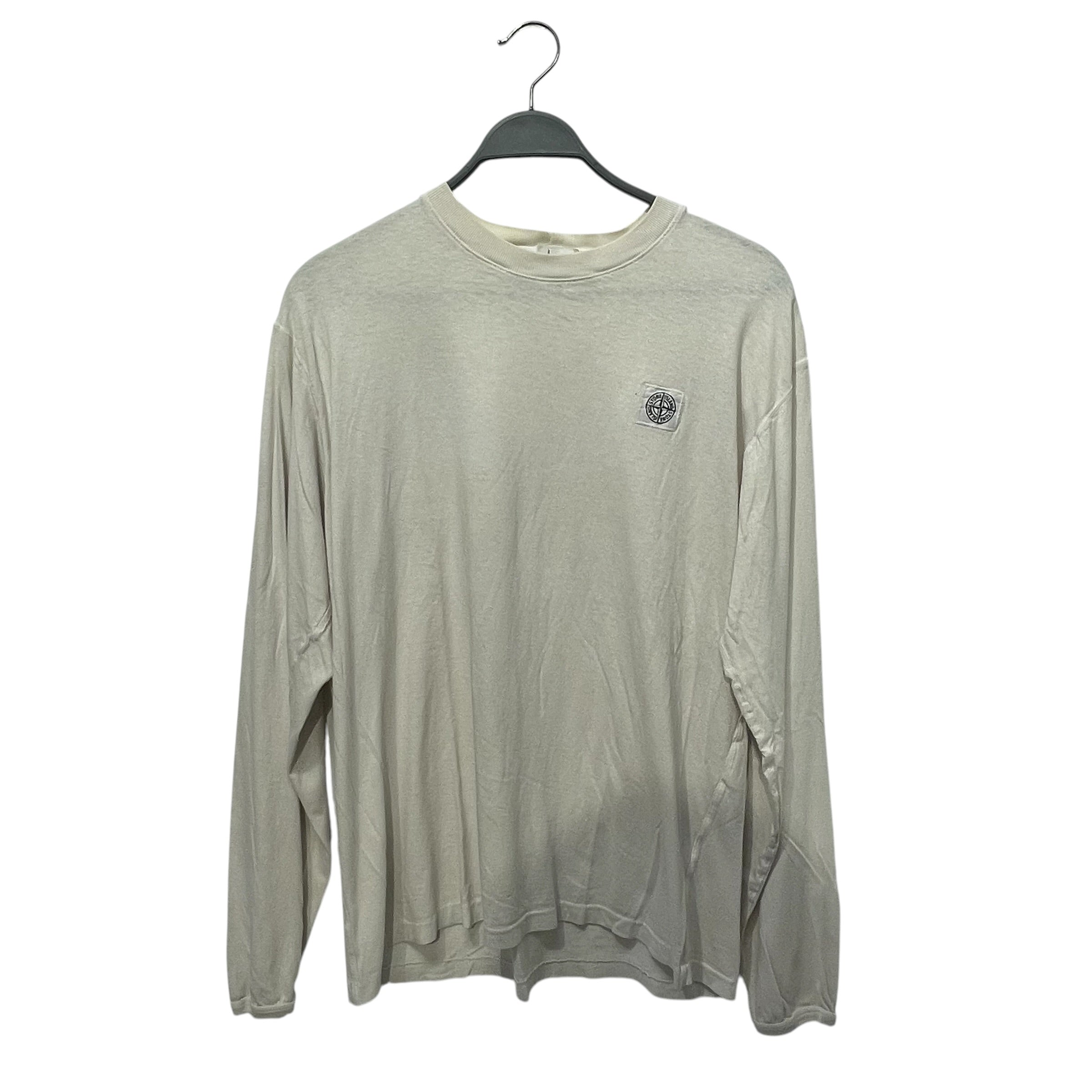 STONE ISLAND/LS T-Shirt/XL/Cotton/WHT/Crewneck Jersey view 1