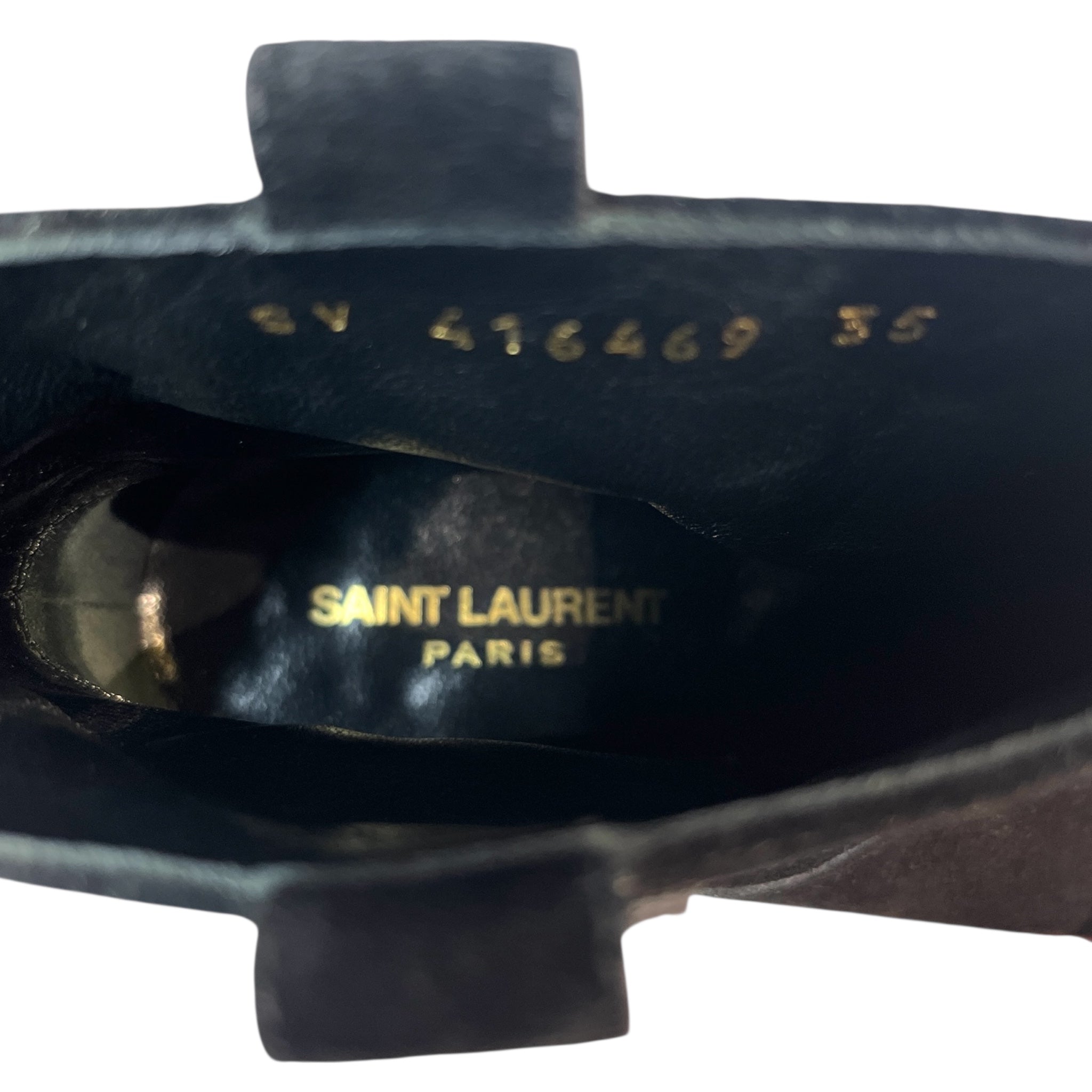 SAINT LAURENT/Western Boots/EU 35/Suede/BLK/ view 3