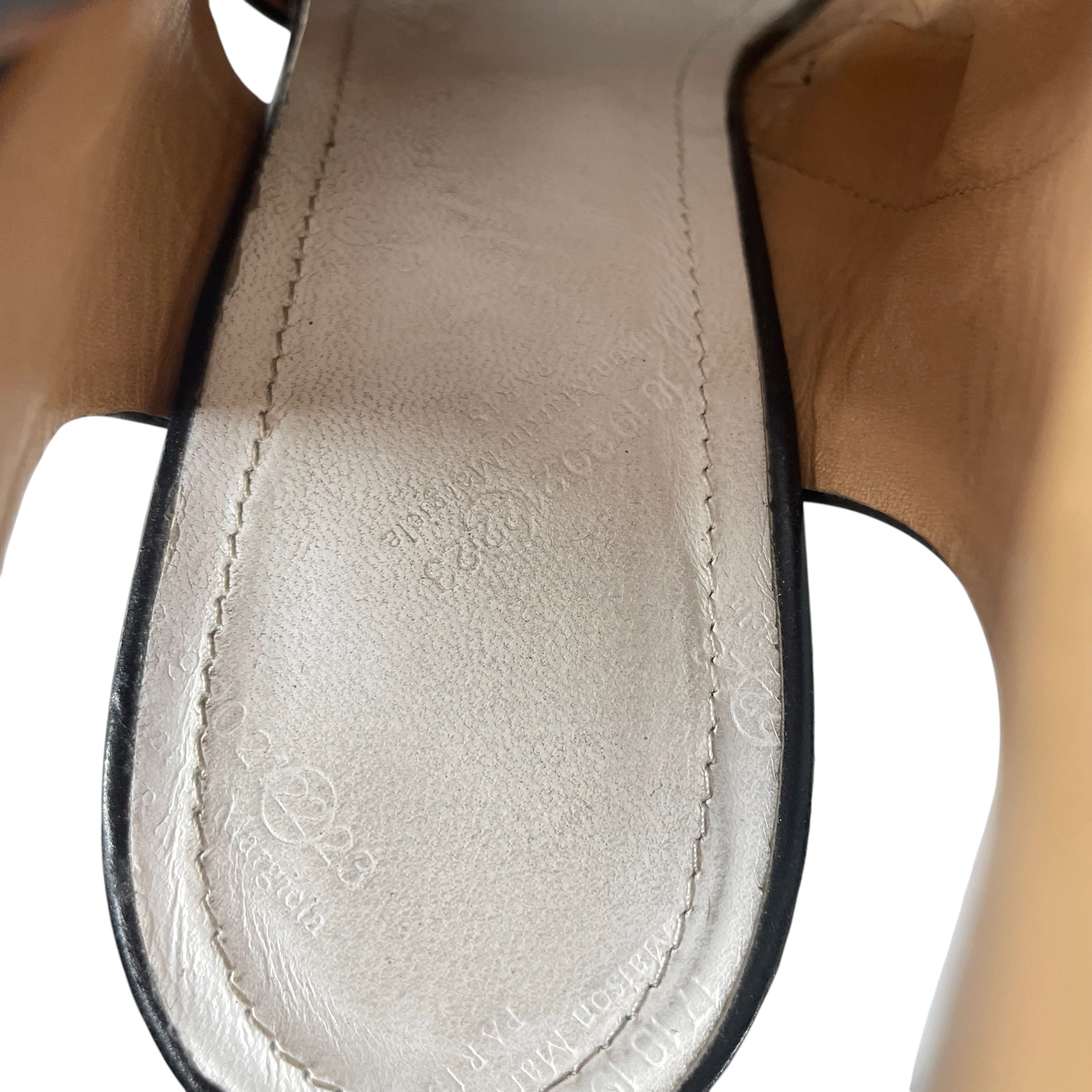 Maison Margiela/Heels/EU 37/Leather/BLK/PEEP TOE STONE HEEL view 5