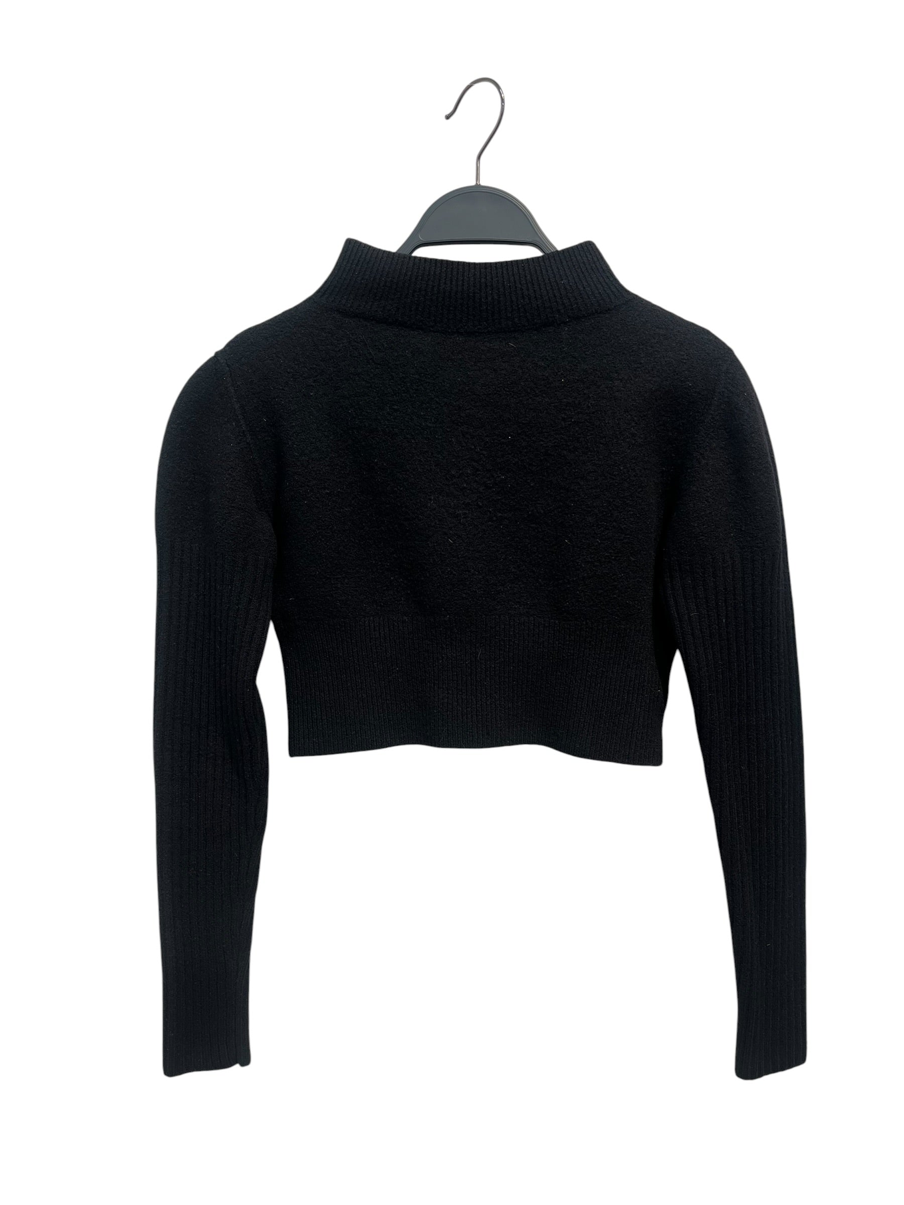 Rick Owens/Sweater/M/Wool/BLK/cropped turtle neck view 2