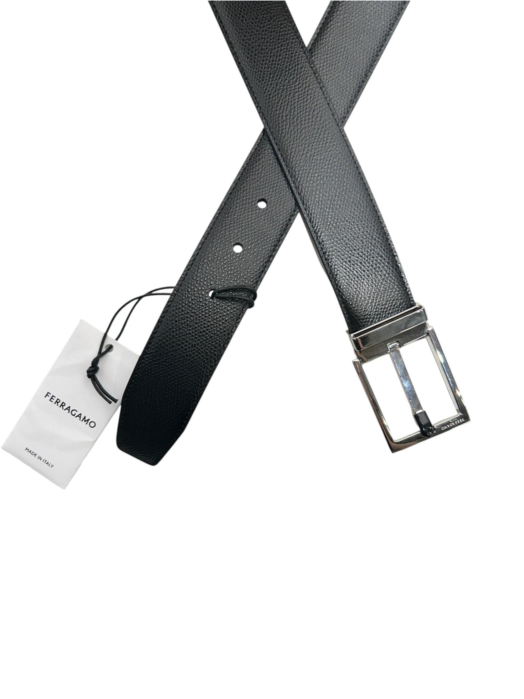 Salvatore Ferragamo/Belt/Leather/BLK/M's/classic view 2