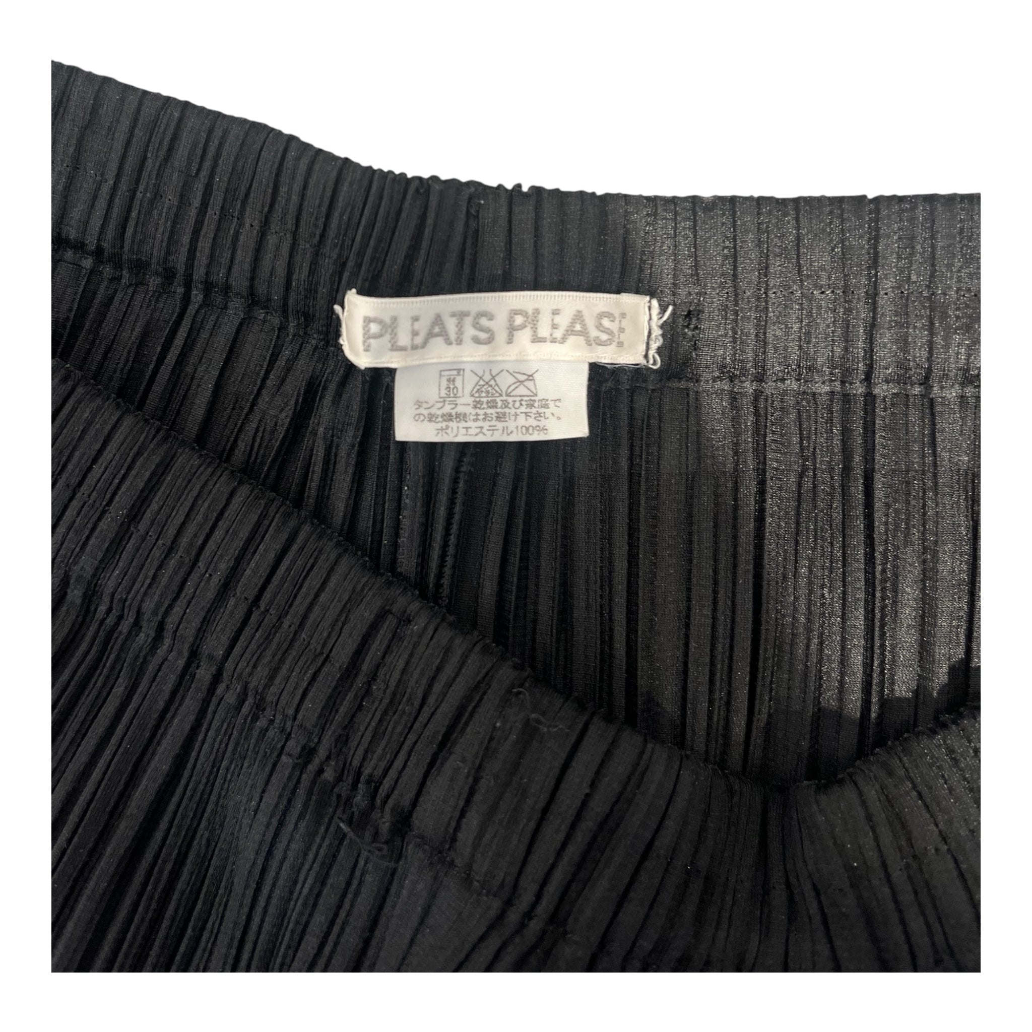 PLEATS PLEASE ISSEY MIYAKE/Bottoms/Polyester/BLK/Button Fly/ view 3