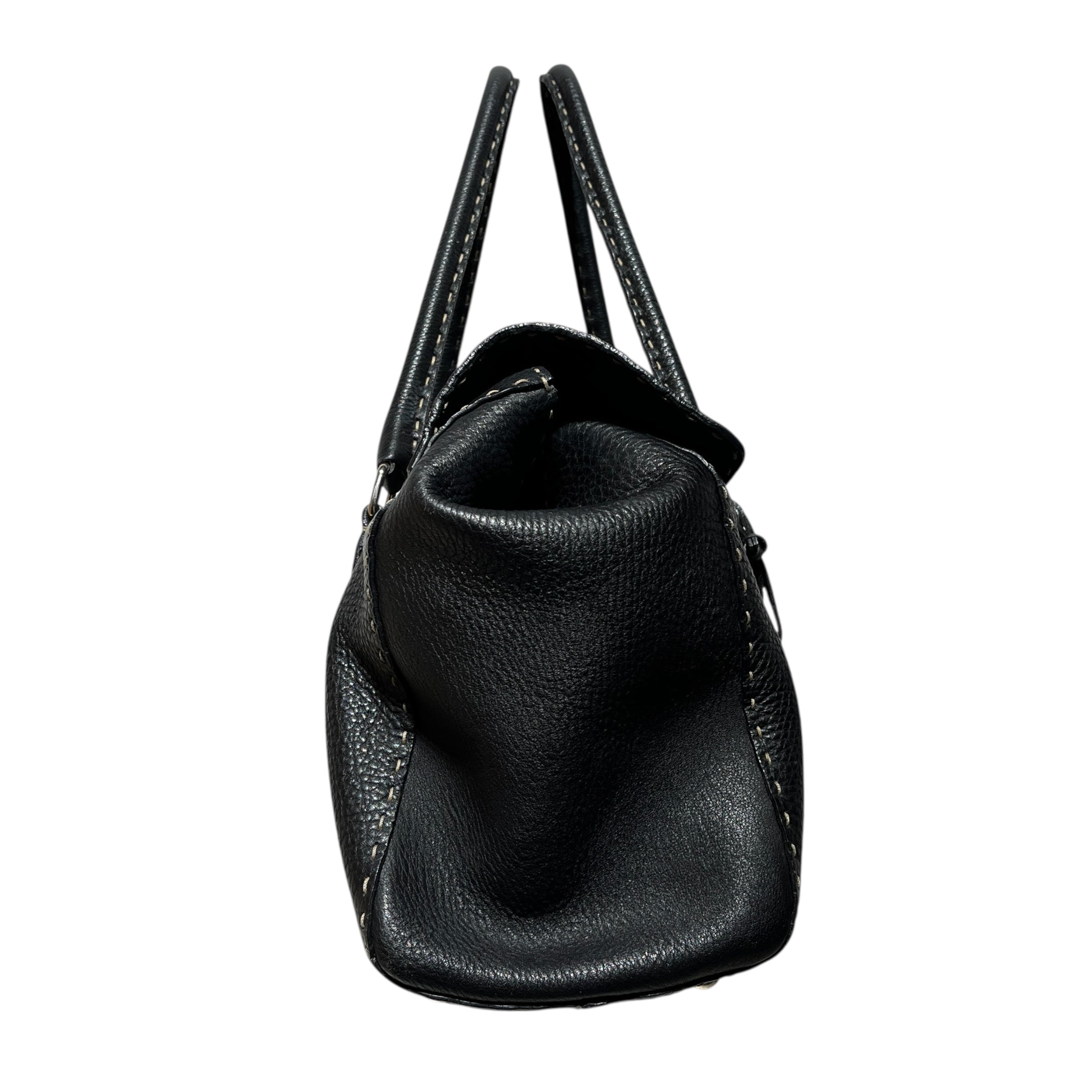 FENDI/Hand Bag/Leather/BLK/Sellerina Linda Large view 3