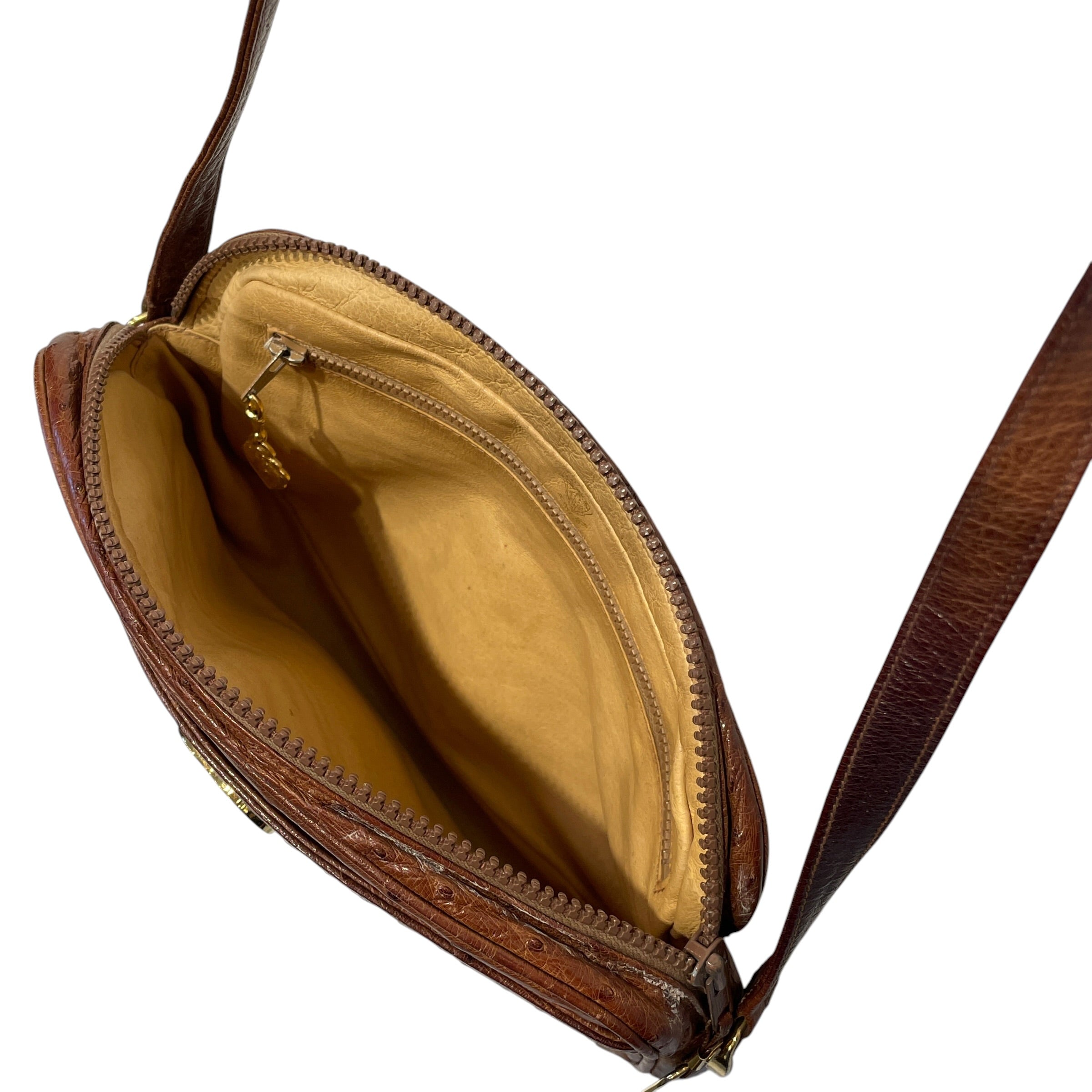 GUCCI/Cross Body Bag/Leather/BRW/OSTRICH view 10