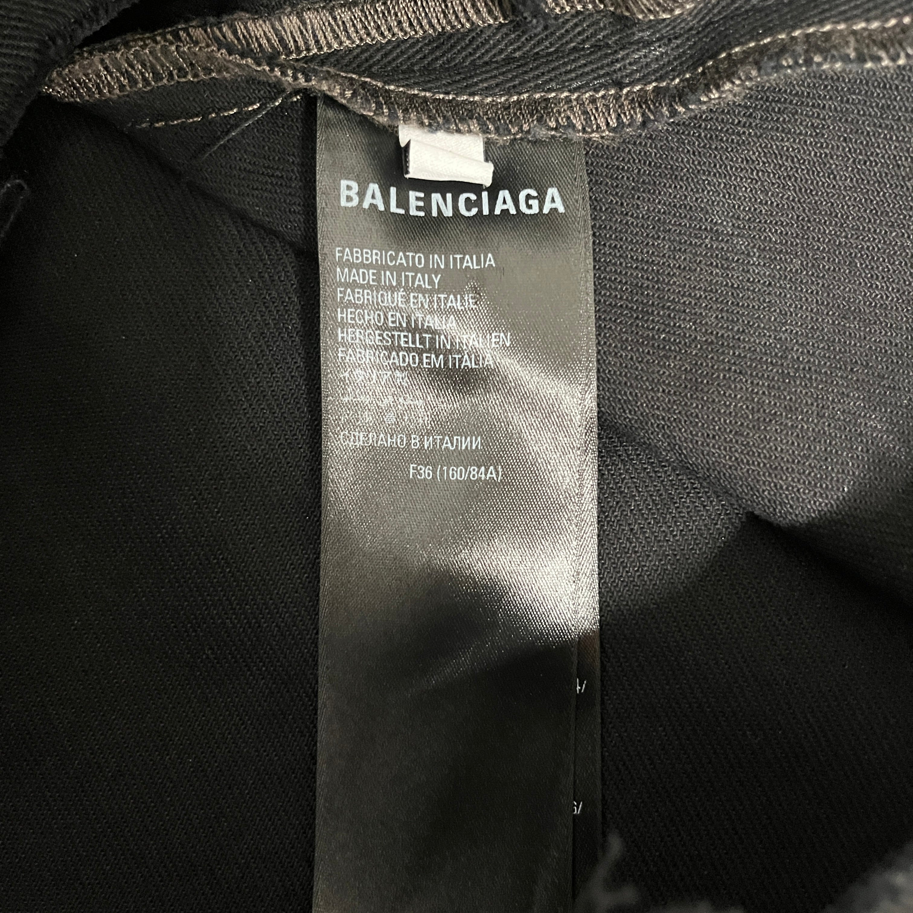 BALENCIAGA/Skirt/36/Denim/BLK/Midi Length/DISTRESSED BNWT view 4