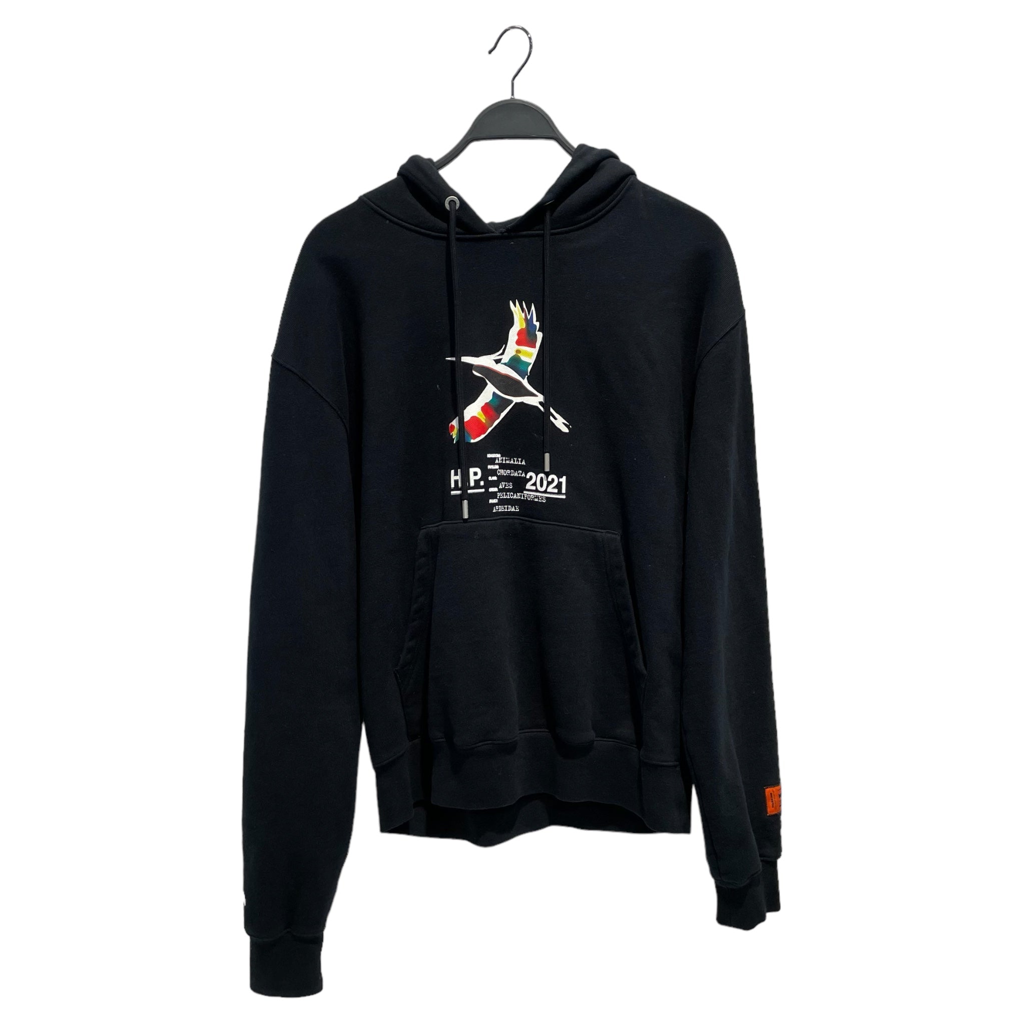 HERON PRESTON/Hoodie/L/Graphic/Cotton/BLK/ view 1