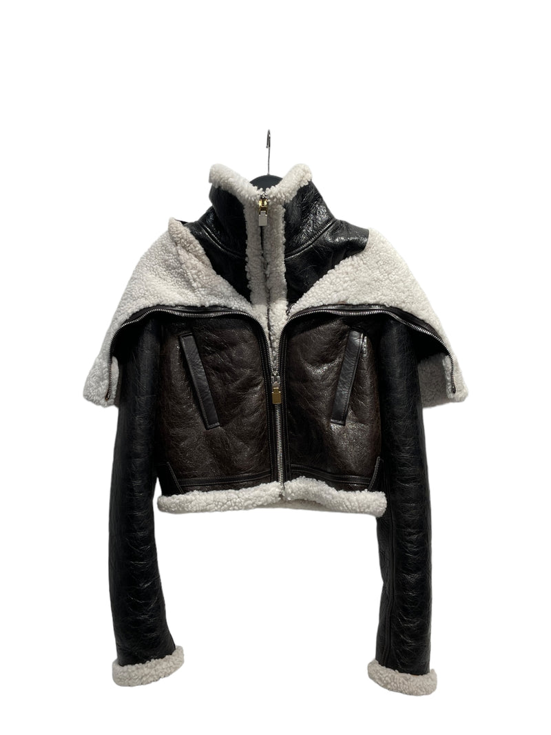 GIVENCHY/Riders Jkt (W)/38/Leather/BRW/