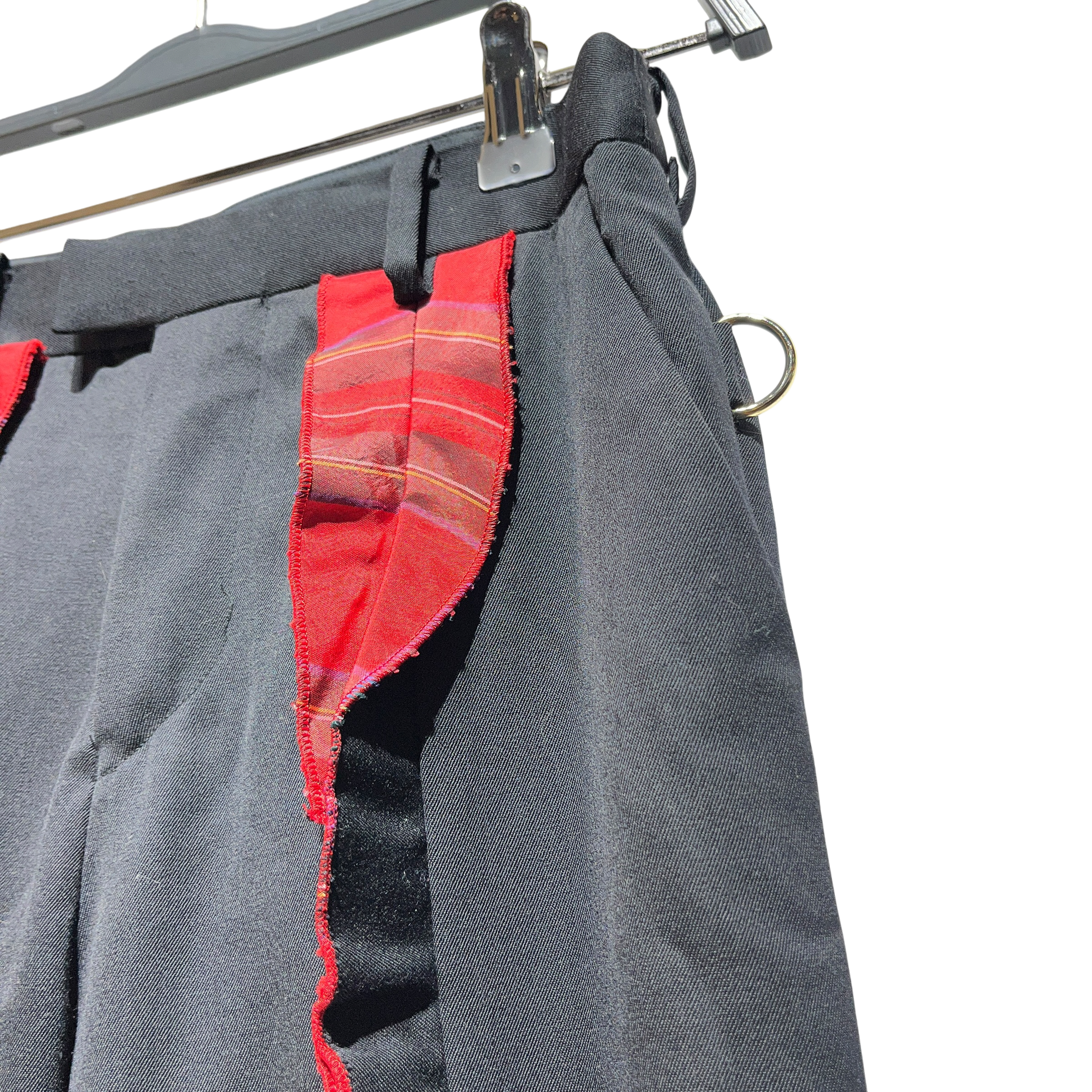 UNDERCOVER/Slacks/2/Cotton/BLK/Plaid/RUFFLE SEAM view 5