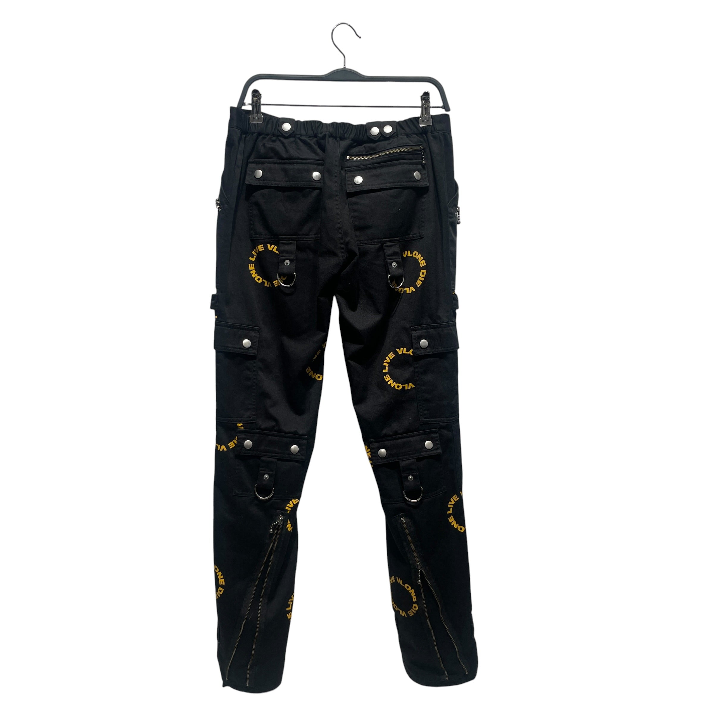 VLONE/Skinny Pants/32/Cotton/BLK/All Over Print/ view 2