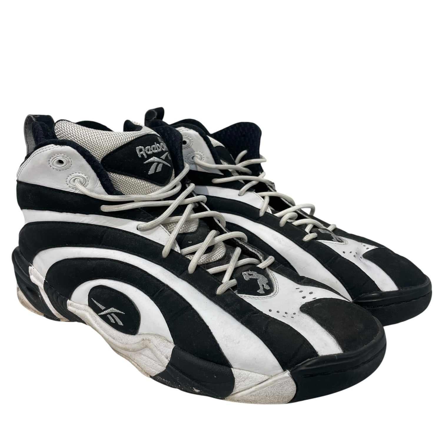 Reebok/Hi-Sneakers/US 13/Stripe/Leather/WHT/shaqnosis view 1
