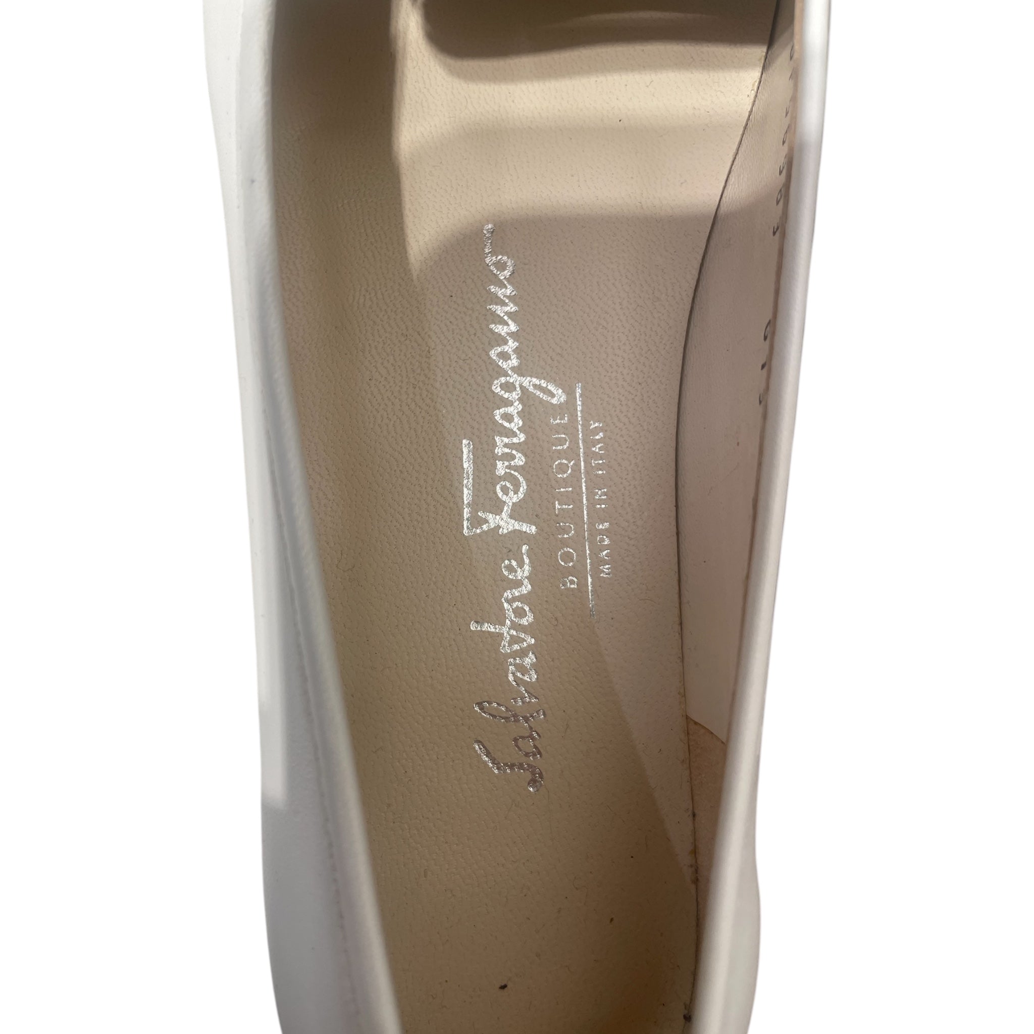 Salvatore Ferragamo/Loafers/US 5.5/Leather/WHT/Bianco Calf view 4