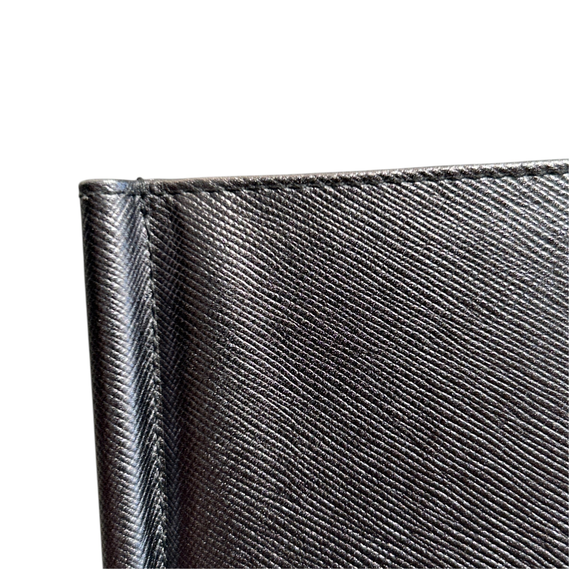 PRADA/Wallet/Leather/BLK/L's/Saffiano Money Clip Wallet view 6