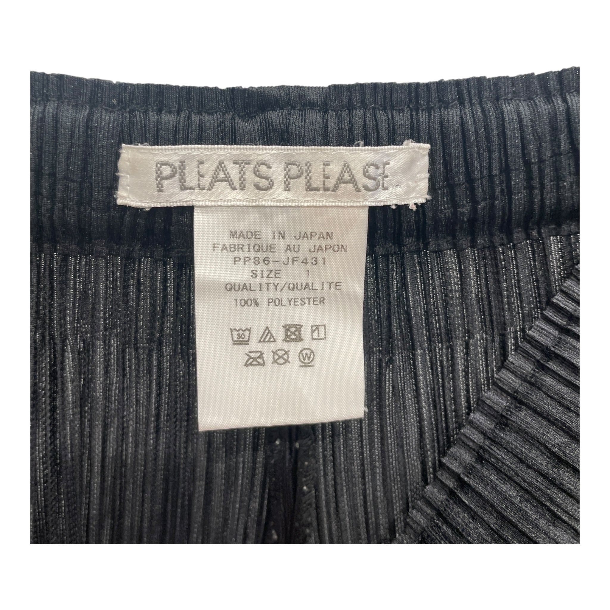 PLEATS PLEASE ISSEY MIYAKE/Sarouel Pants/1/Polyester/BLK/PP86-JF431 view 3