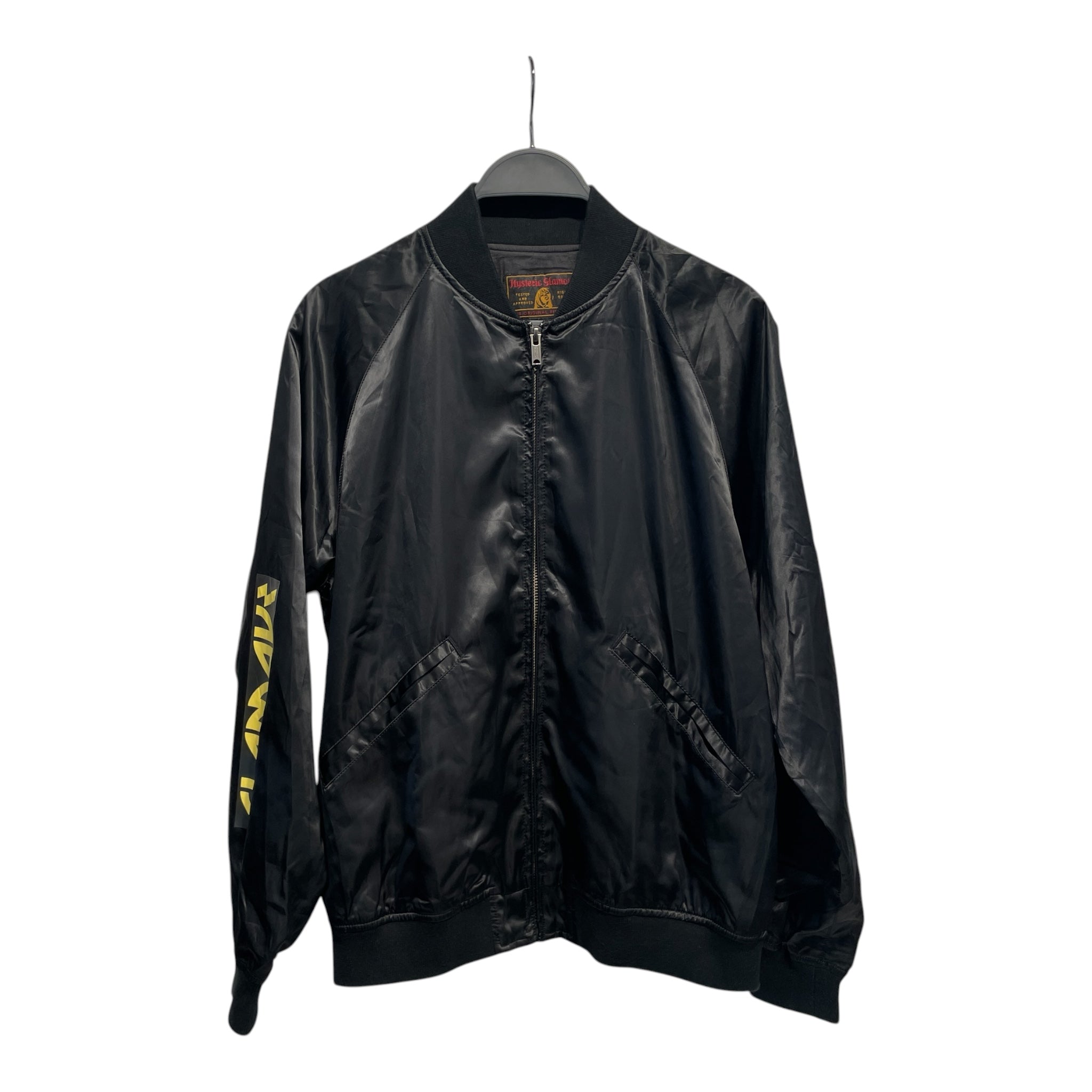 HYSTERIC GLAMOUR/Jacket/S/Silk/BLK/DEVIL BEAR BOMBER view 1